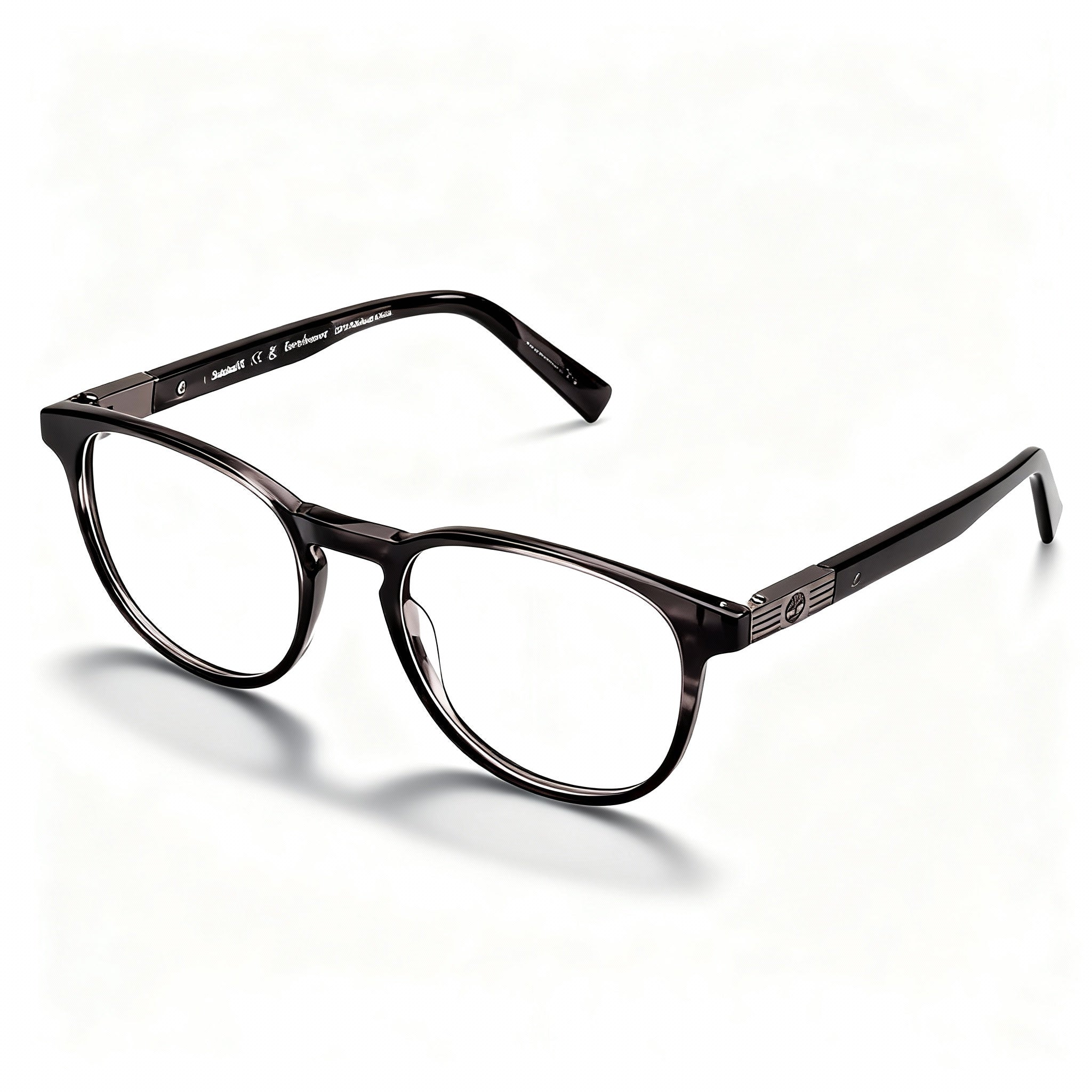 Timberland Modern Men's Grey Acetate Non Polarized Eyeglasses with Transparent Plastic Lenses 50-18-145