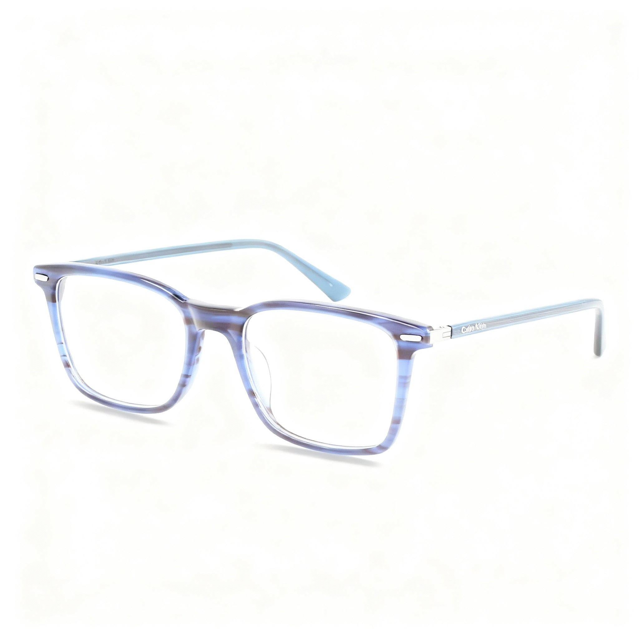 Calvin Klein Ck22541 Unisex Blue Horn Acetate Frame Eyeglasses with Non-Polarized Lenses 53mm Lens