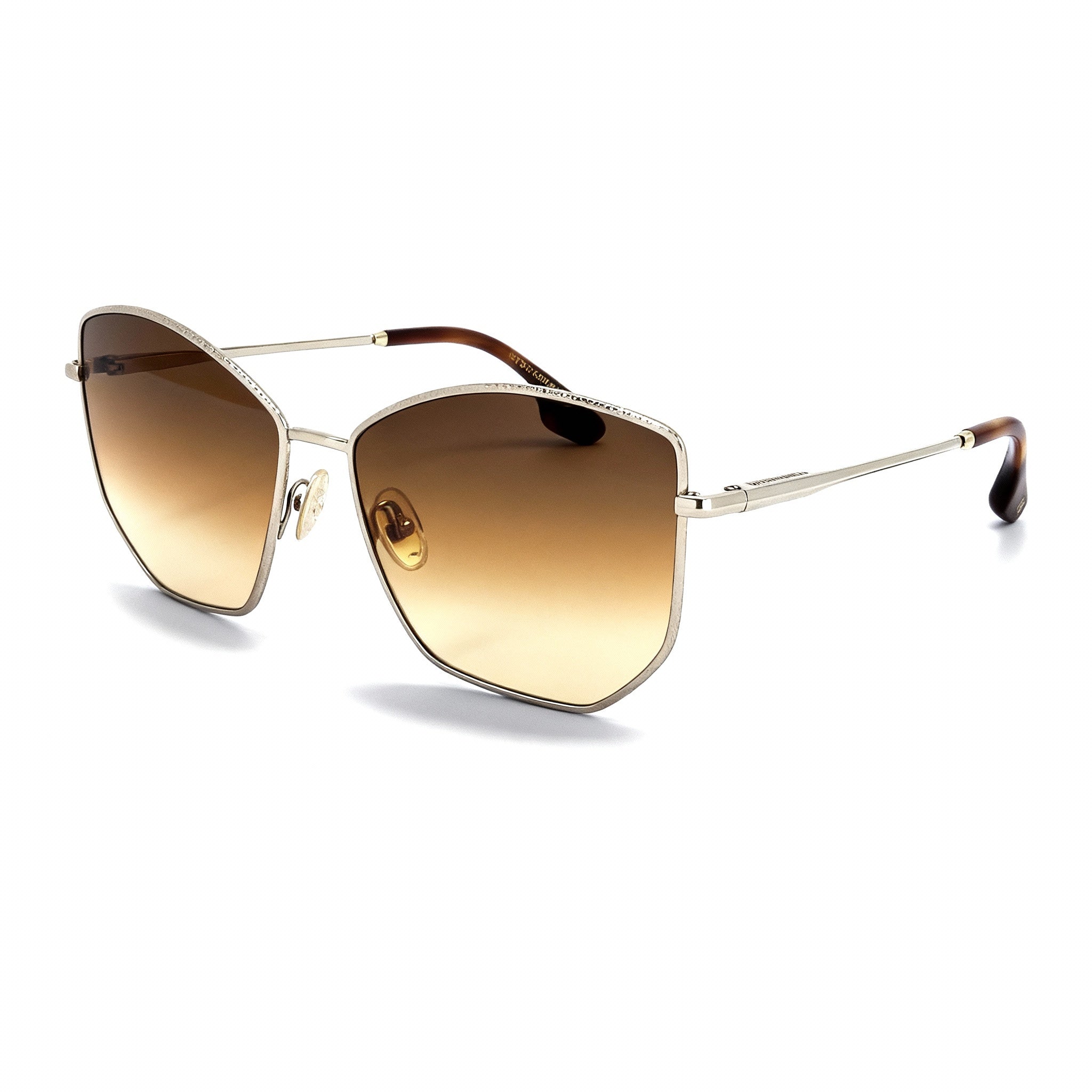 Salvatore Ferragamo Modern Men's Gold Brown Alloy Steel UV Protected Non-Polarized Sunglasses 59mm