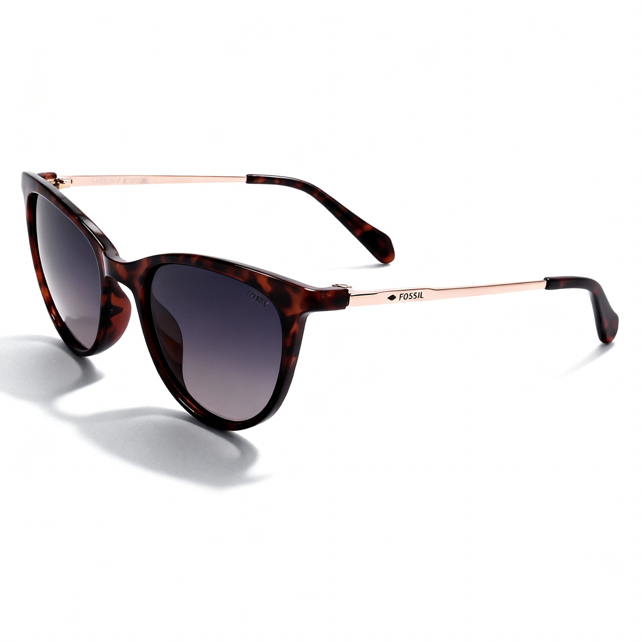 Fossil Women's Fos 3127/S Havana Violet Shaded Cellulose Propionate Non-Polarized Sunglasses 54-18-135