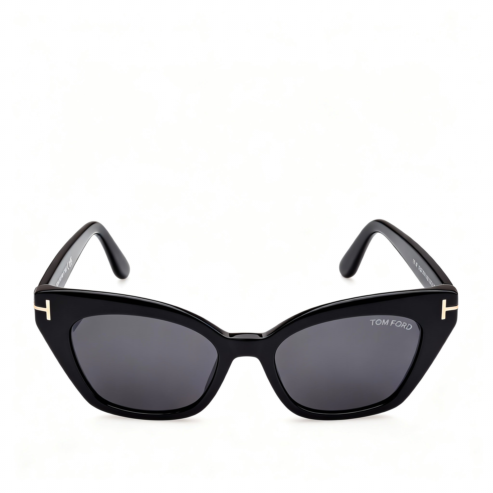 Tom Ford Juliette FT1031 Ladies Cat Eye, Shiny Black Acetate, Smoke Gradient Non-Polarized Lenses, 52mm