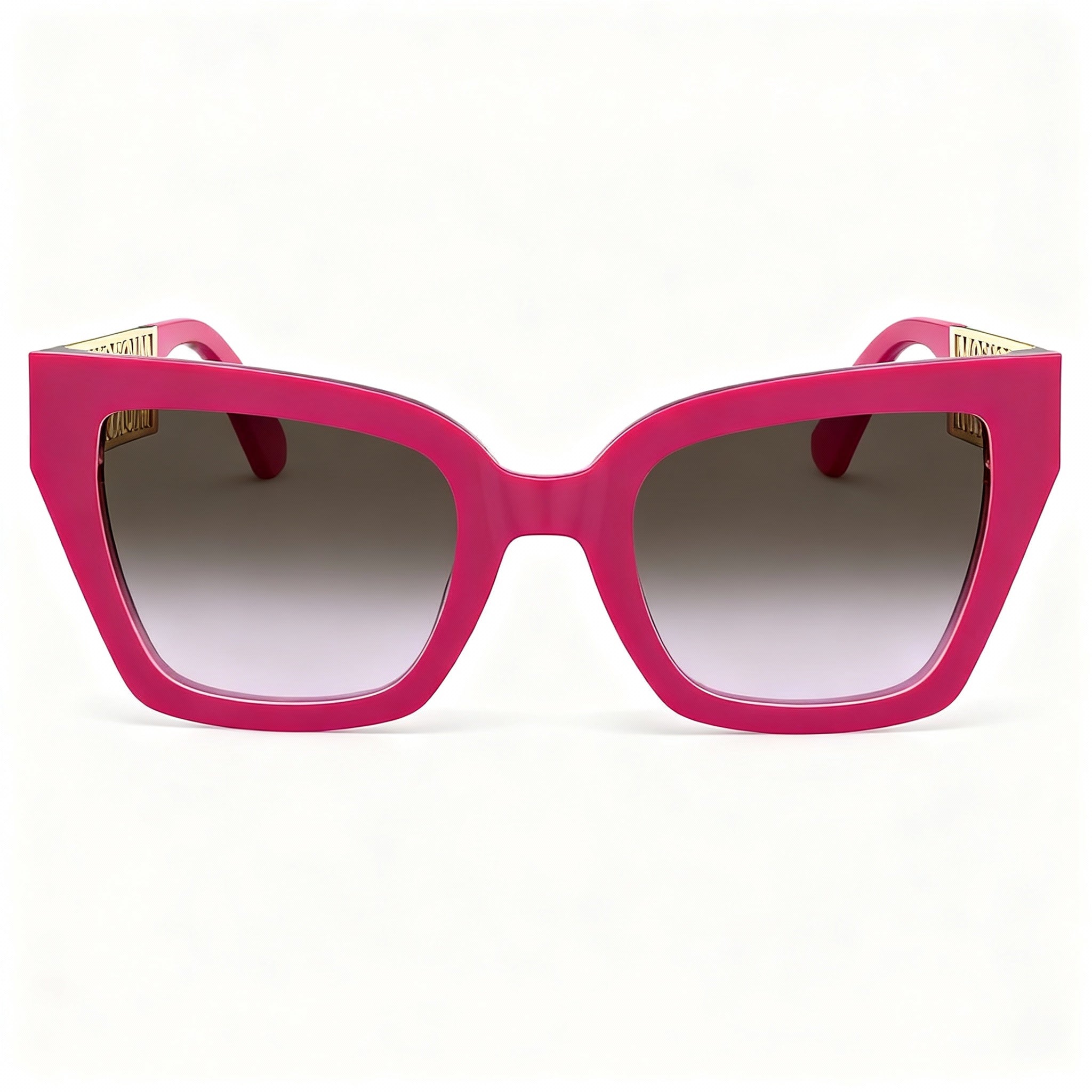 Moschino MOS161/S Women's Casual Acetate UV Protection Sunglasses with Fuchsia Brown Purple Frame and Brown Violet Lenses, 53mm