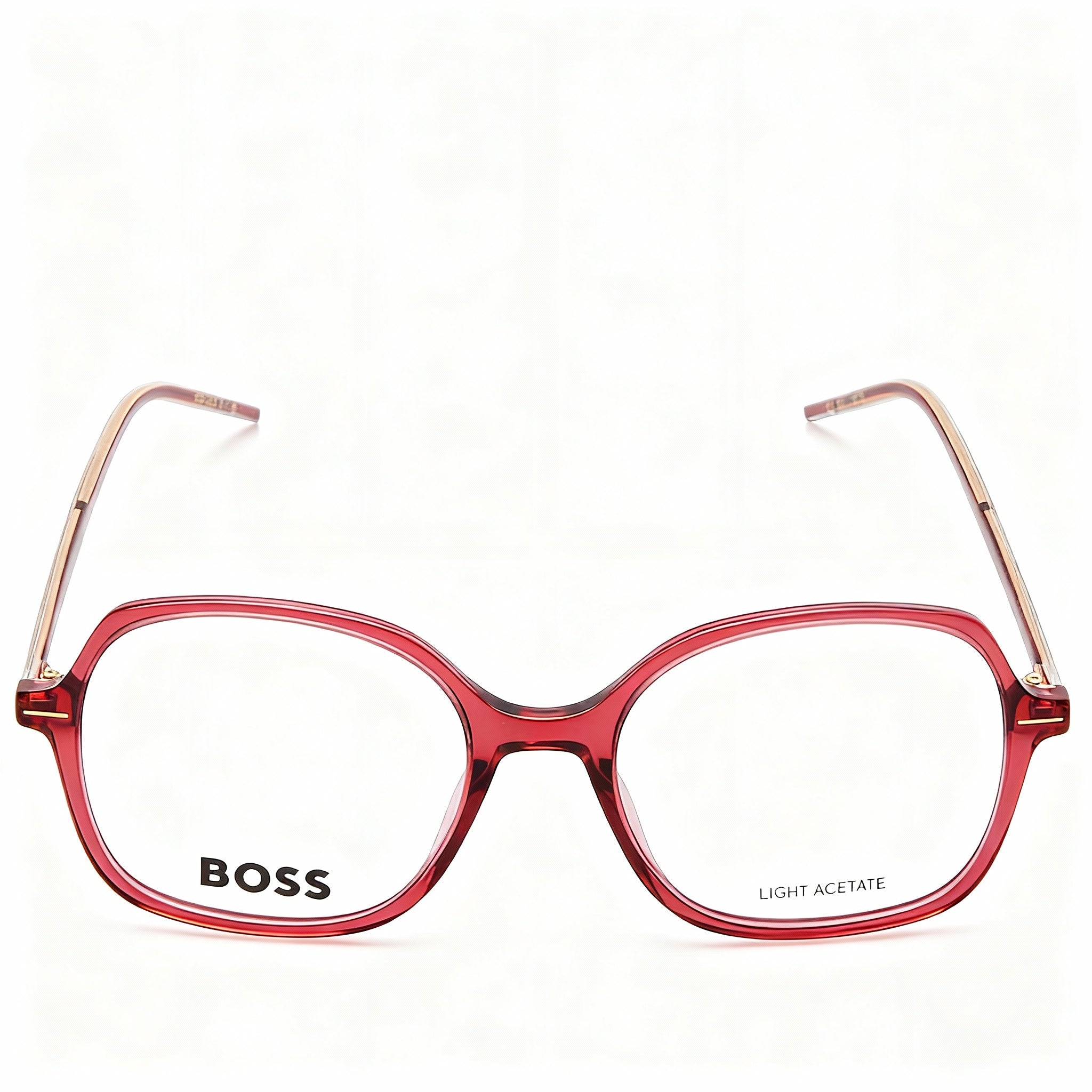 BOSS Boss 1525 Women's Modern Magnesium Frame Eyewear with Non-polarised Lenses, Burgundy 51mm