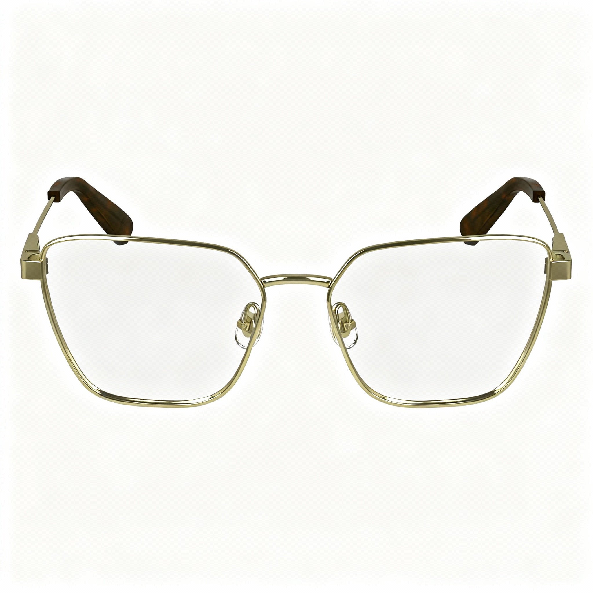 Longchamp Lo2164 Women's Butterfly Style Metal Frame Optical Eyeglasses in Deep Gold, Size 52-15-140