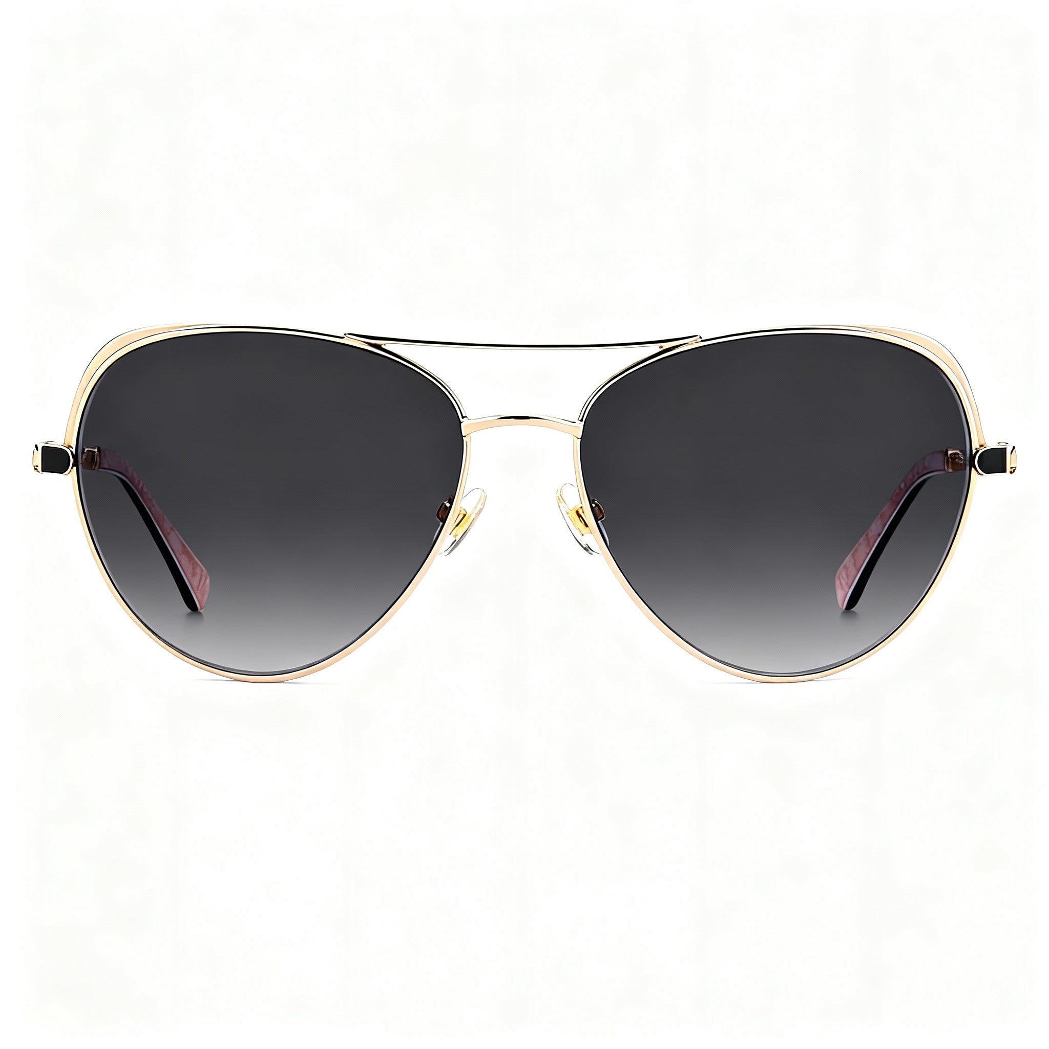 kate spade new york Katalina/G/S Women's Pilot Sunglasses Gold Grey Shaded Plastic Frame Dark Grey Shaded Non-Polarized 59mm