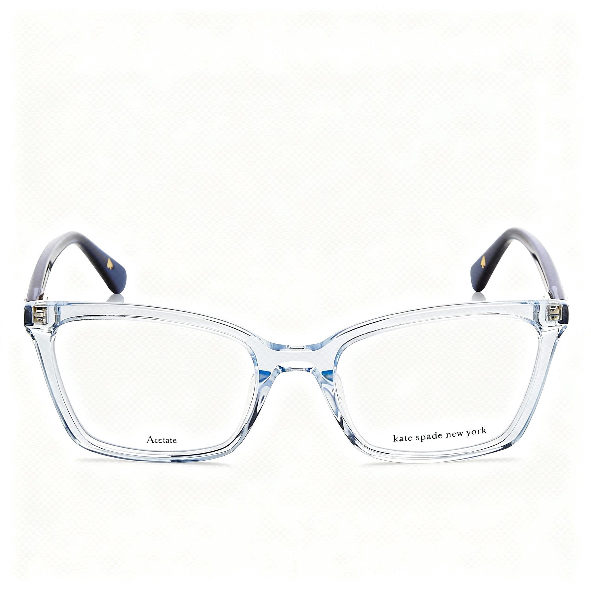 Kate Spade New York Wanda Women's Transparent Blue Acetate Square Full Rim Eyeglasses 53mm