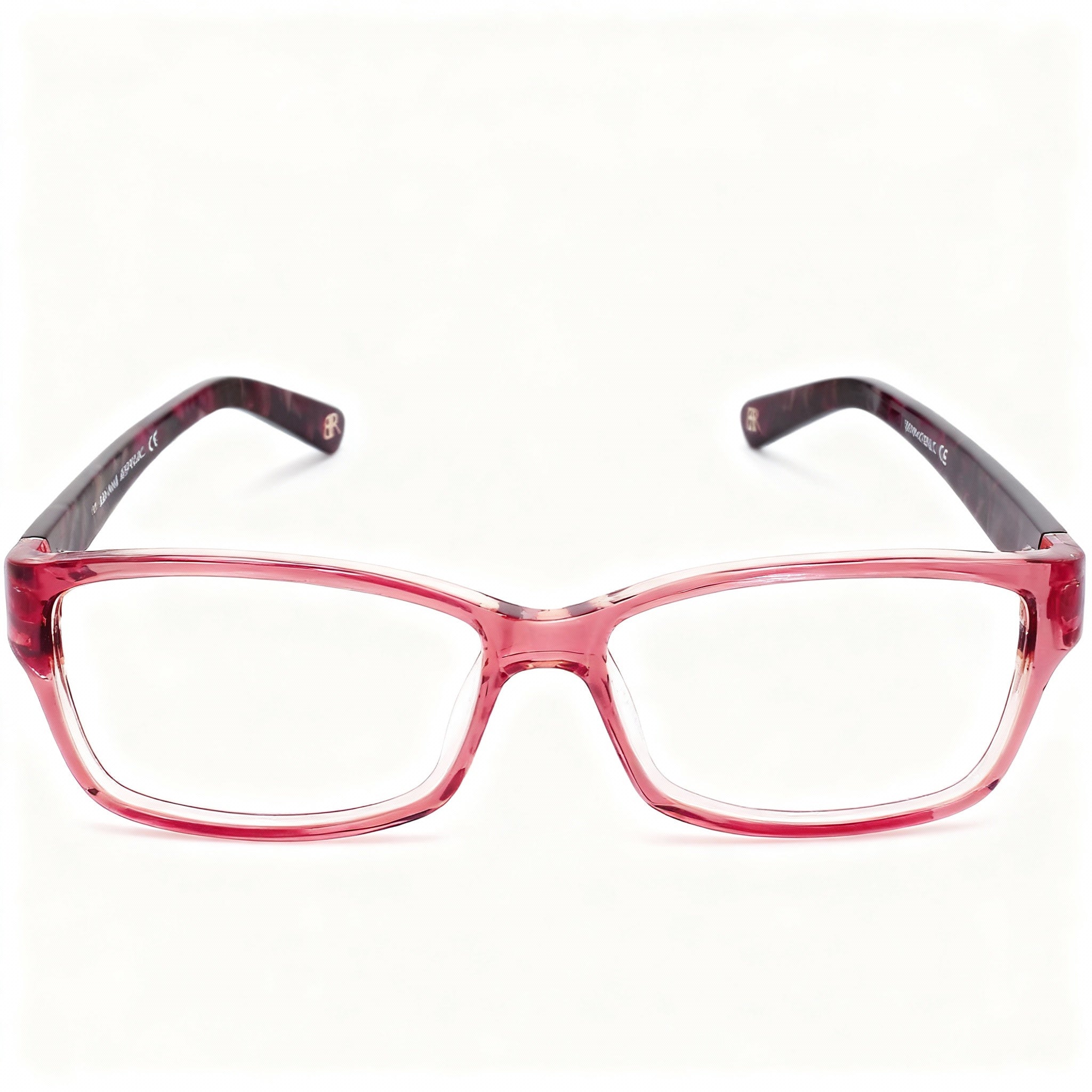 BANANA REPUBLIC Buffy Women's Rectangular Plastic Polarized Eyeglasses Burgundy Marble 53-15-130