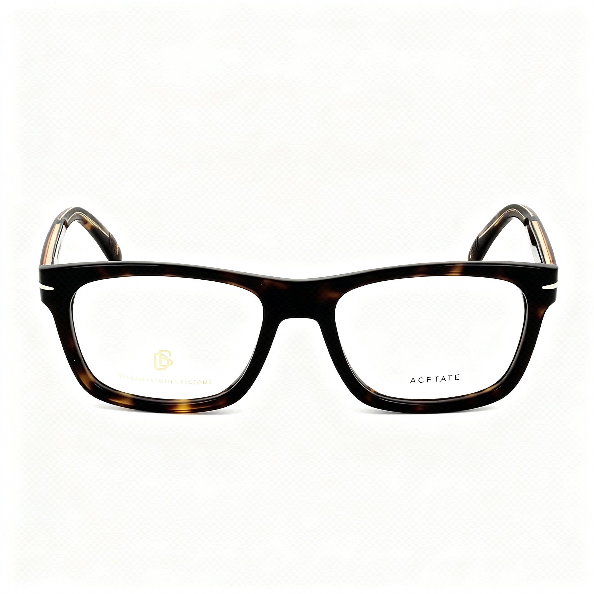 David Beckham Db 7011 Casual Plastic Unisex Eyeglasses, Dark Brown Frame, Havana Anti-Reflective Lens, 52mm