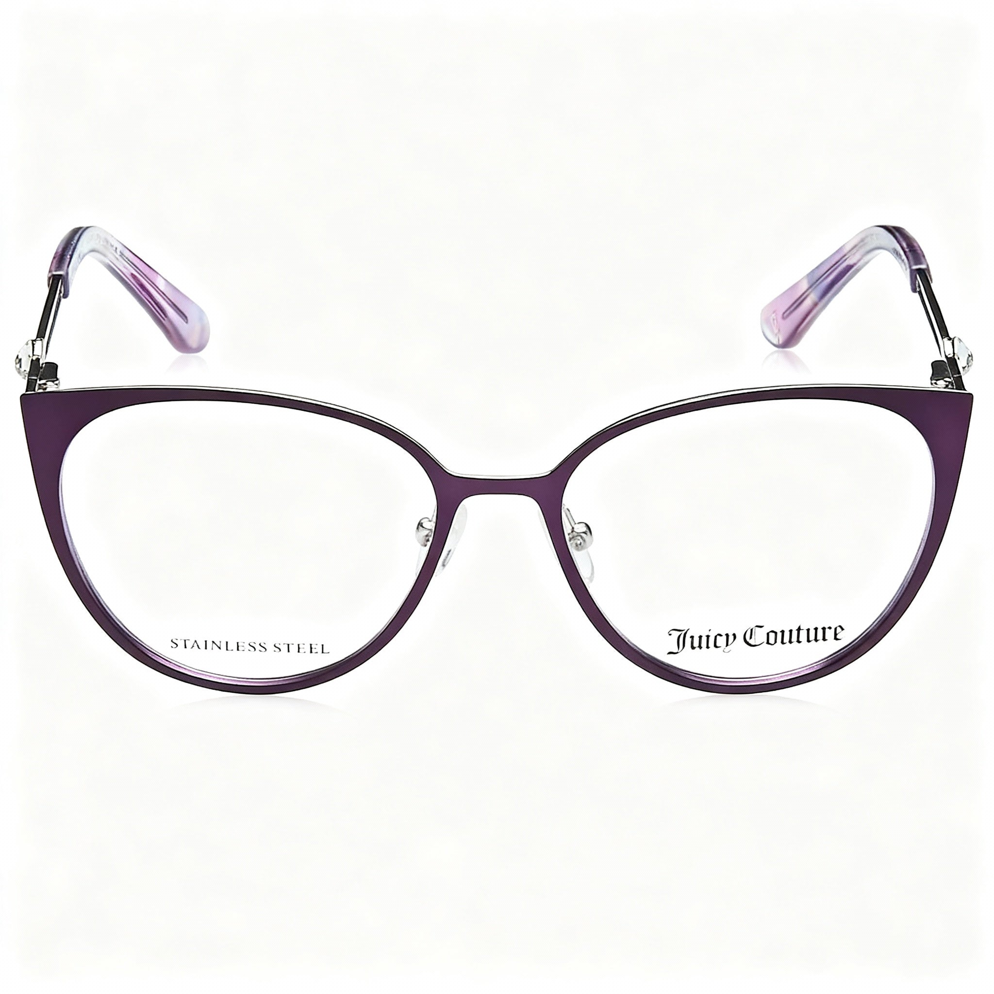 Juicy Couture Ju 221 Modern Unisex Eyeglasses, Matte Violet Alloy Steel Frame, Non-polarised Polycarbonate Lenses 51mm