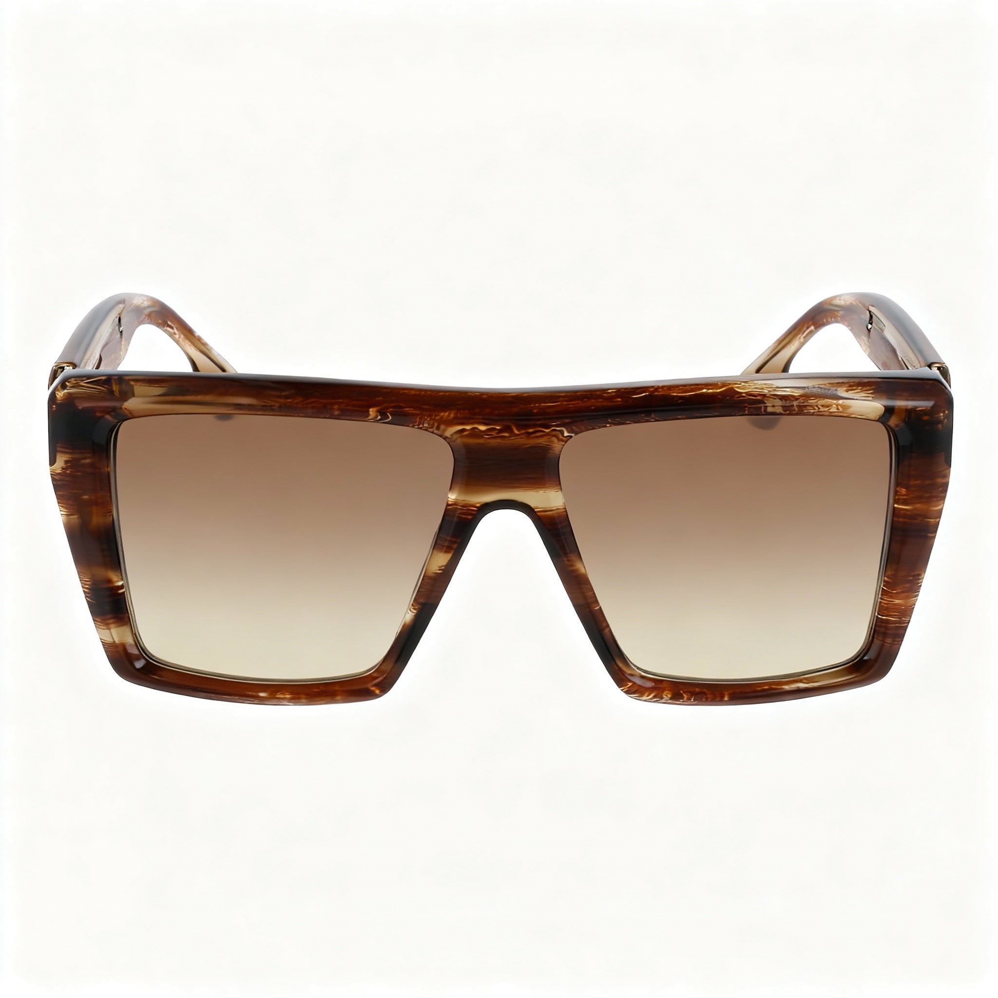 Victoria Beckham VB686S Women's Rectangular Sunglasses Light Brown Horn, Lens 56mm, Bridge 15mm, Temple 145mm