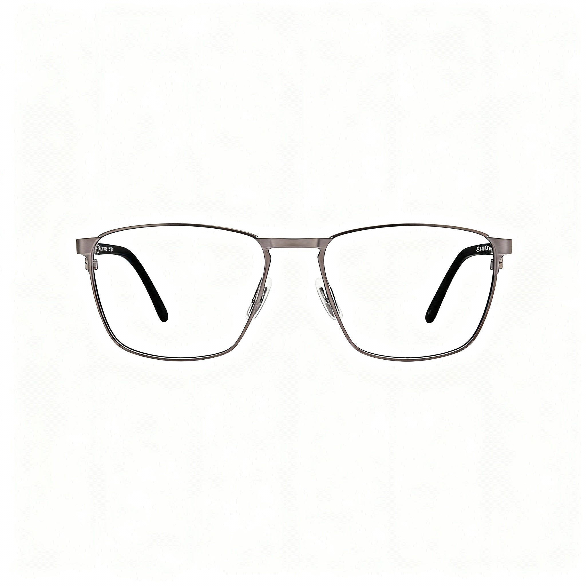 SMITH RALSTON V81 Men's Square Full Rim Metal Eyeglasses Dark Ruthenium Black Clear Lens 56mm