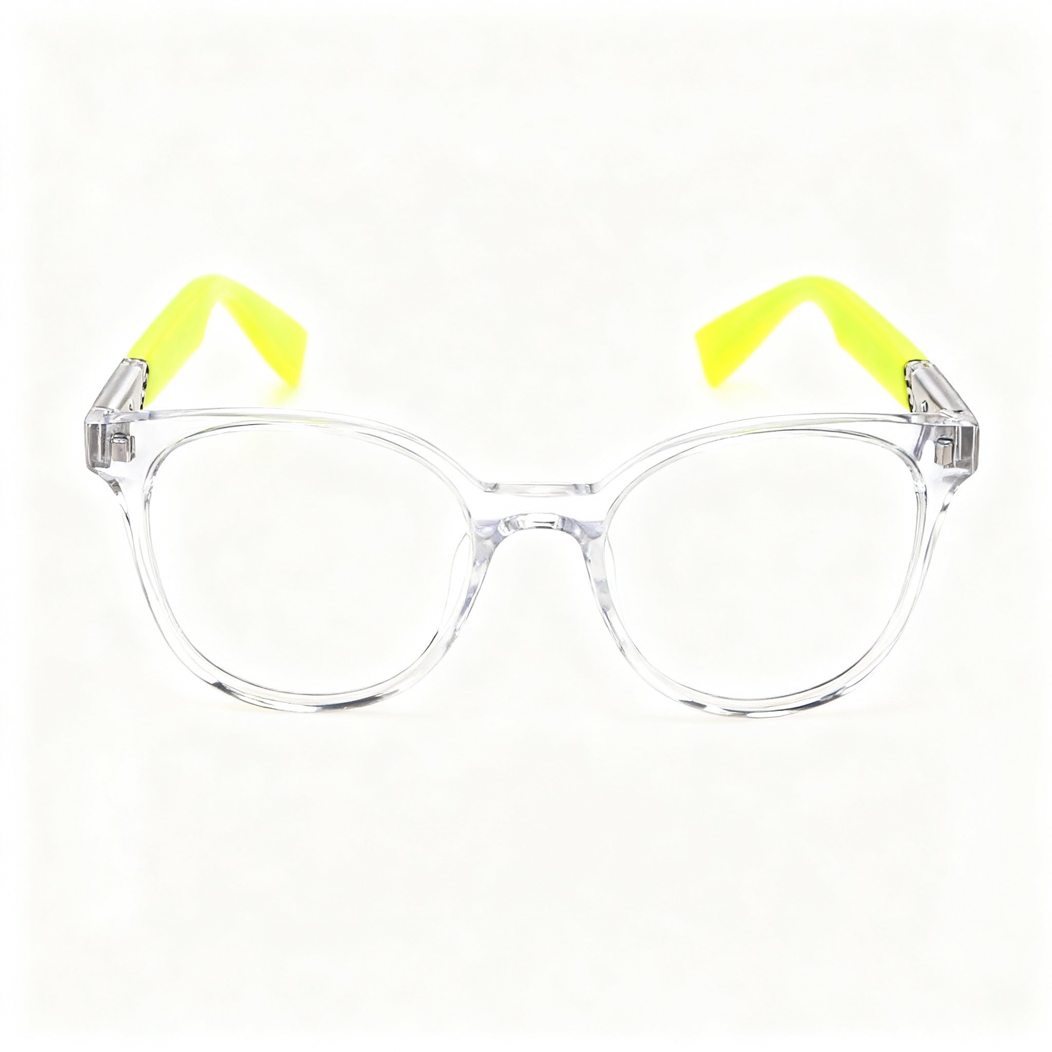 Furla Vfu667 Women's Round Acetate Optical Eyeglasses in Cristallo Lucido, Size 51-18-140