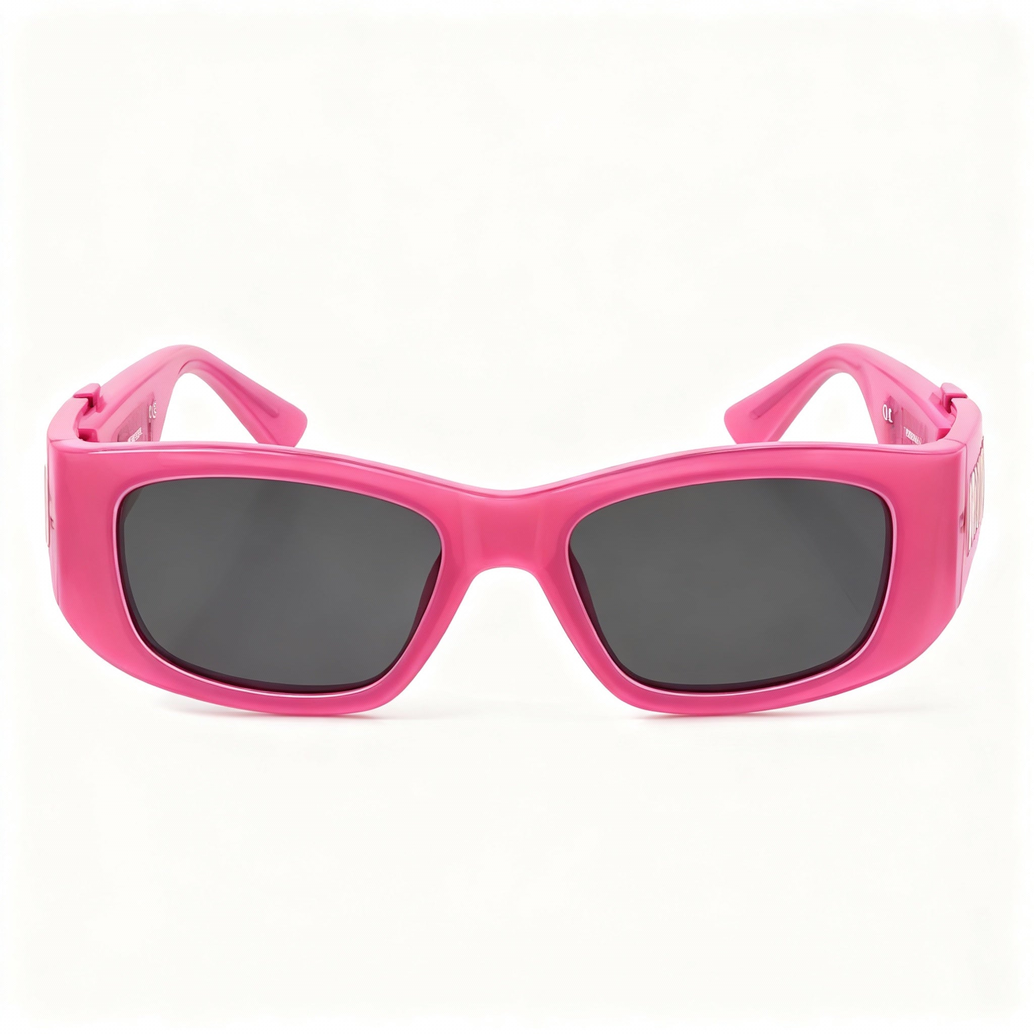 Moschino Modern Women's Rectangular Sunglasses, Fuchsia Cellulose Propionate, Grey Non-Polarized UV Lenses 55mm
