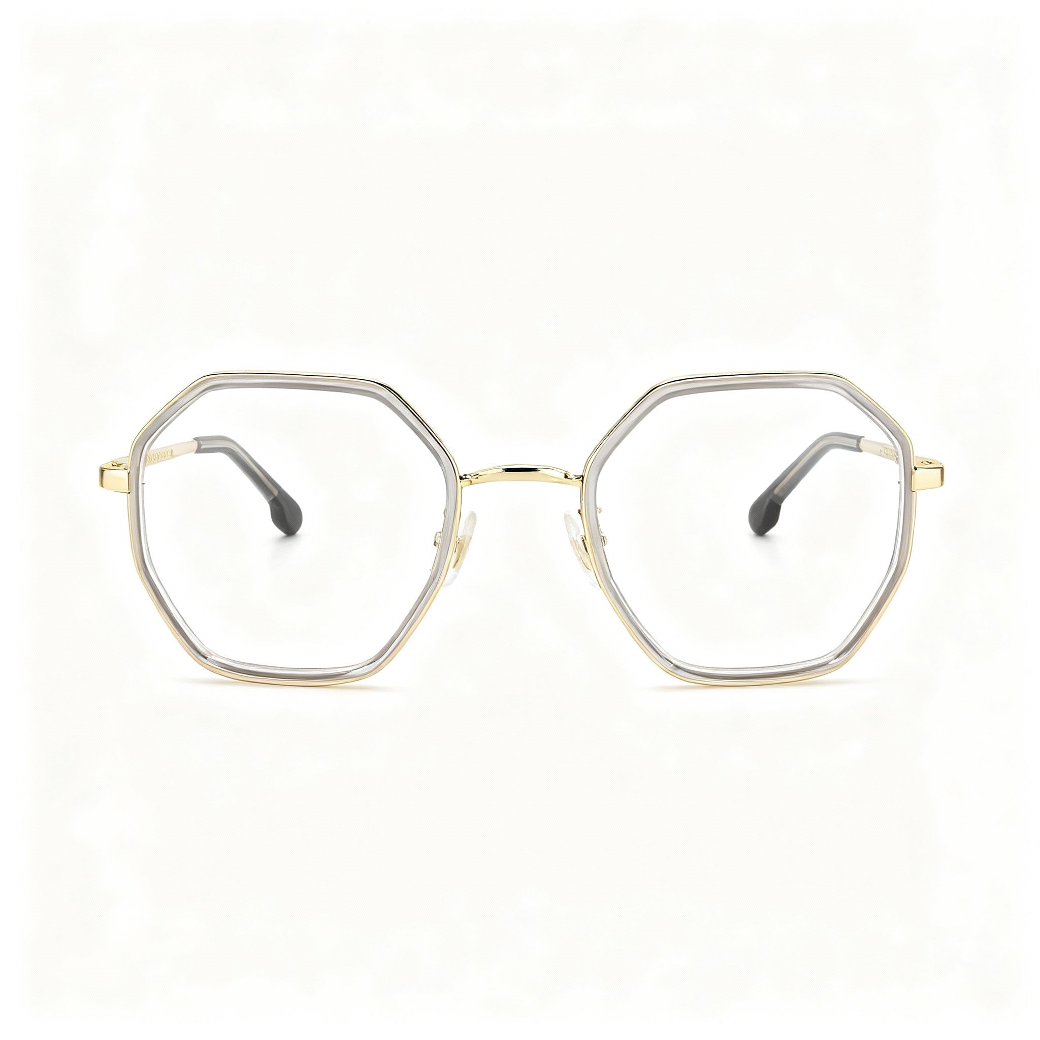 Carrera 3034 Men's Octagonal Grey Stainless Steel Durable Optical Eyeglasses Frame 51-140-22