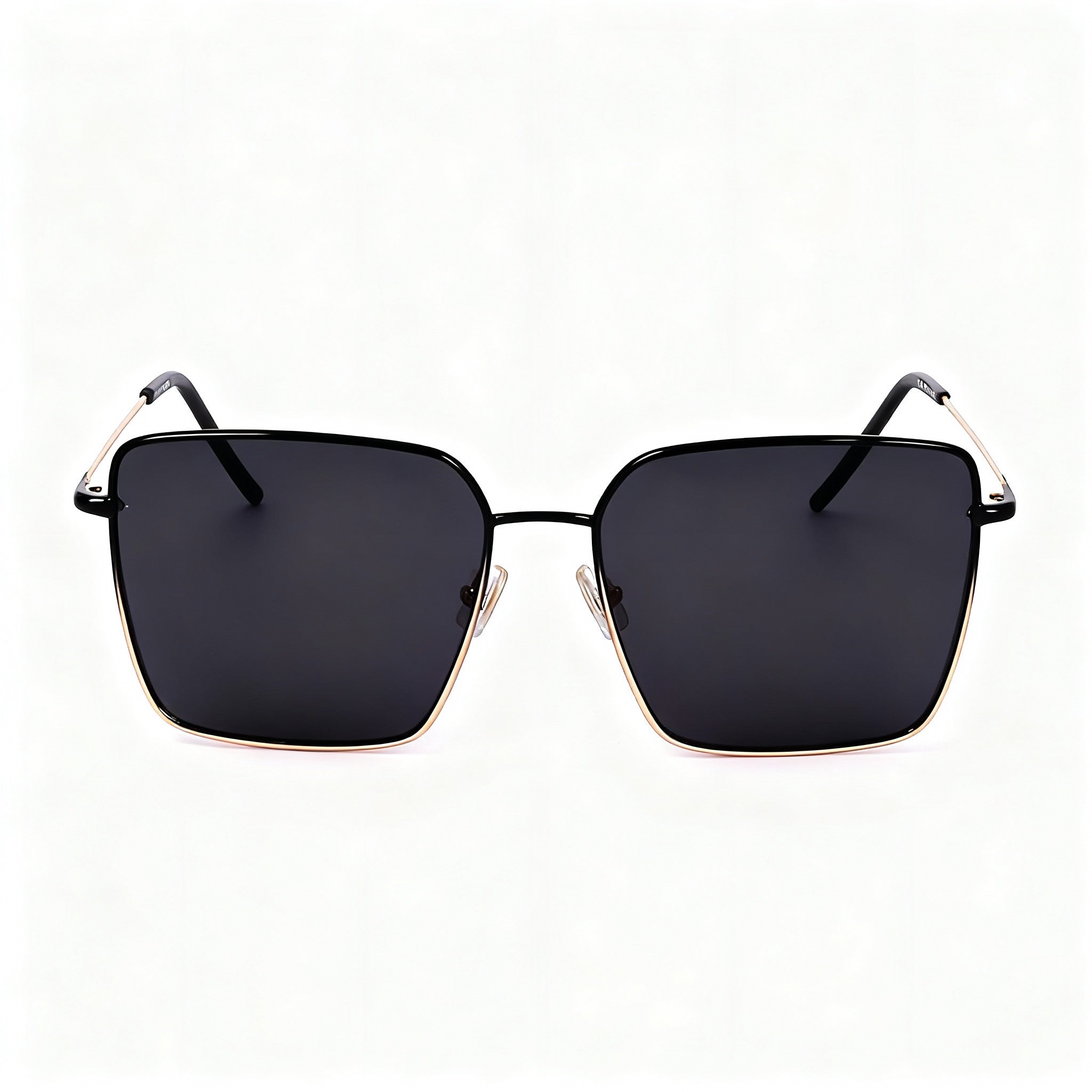 Hugo Boss Casual Women's Stainless Steel Non-Polarized Sunglasses, Black Gradient Gold Frame, Black Gold Lens, 59mm