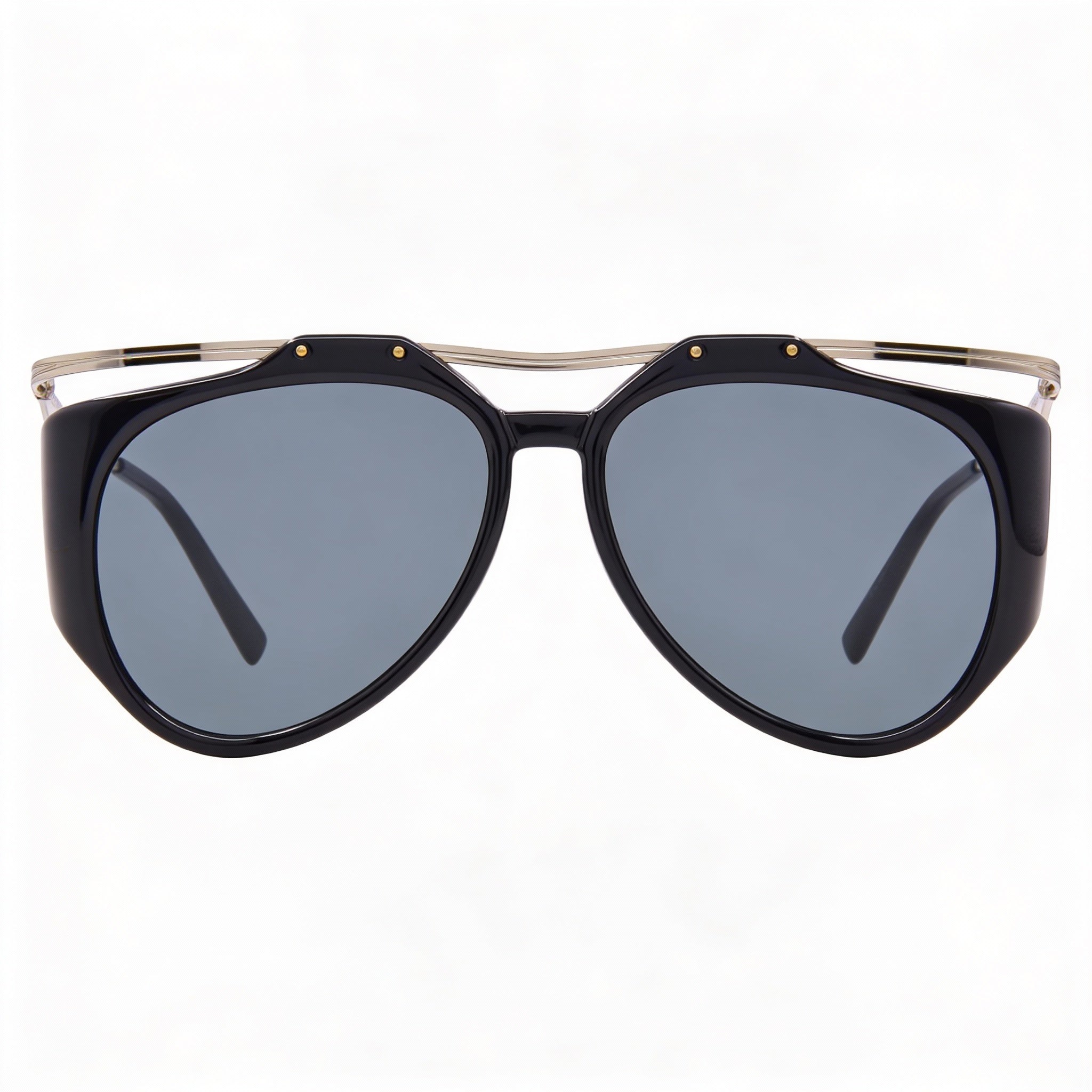 Yves Saint Laurent Classic Women's Gold Plastic and Metal Frame Black Lens Non-Polarized 55mm Sunglasses