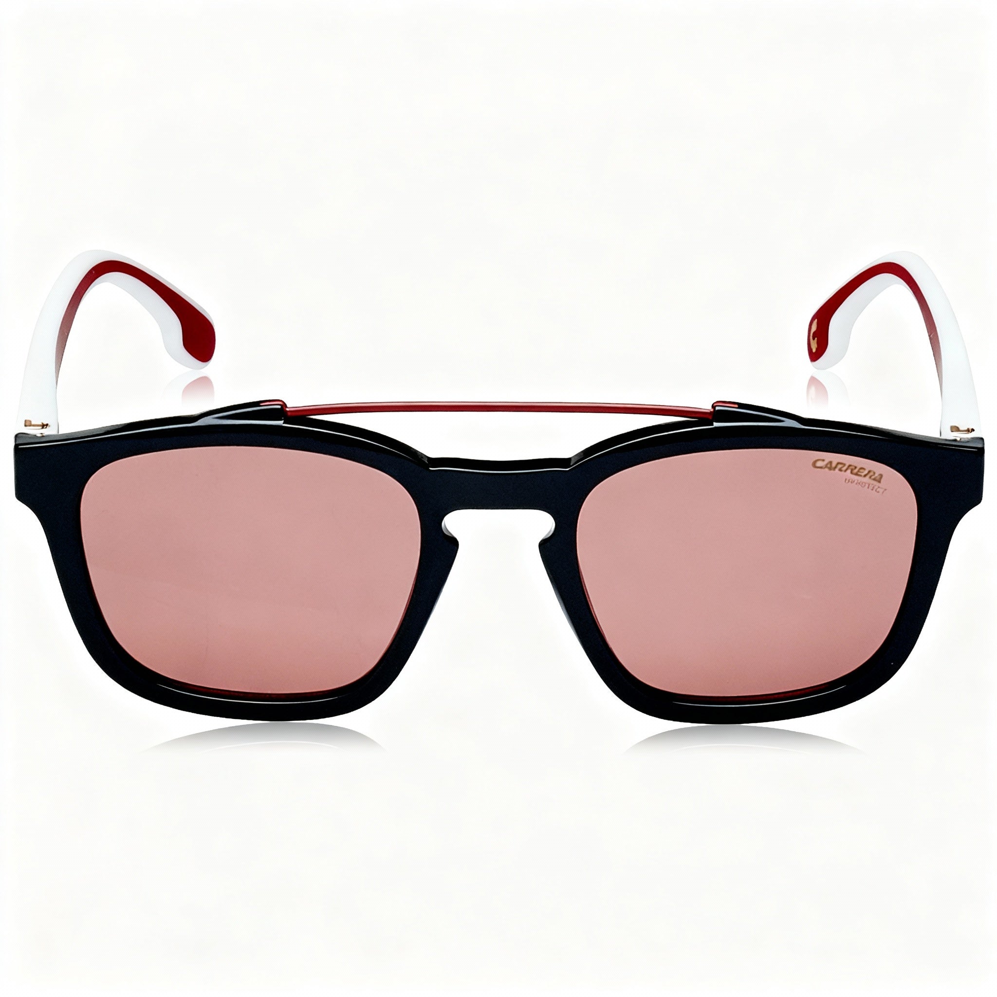 Carrera 1011/S Unisex Black Burgundy Plastic Non-Polarized Sunglasses with Anti-Reflective Burgundy Lenses 52mm