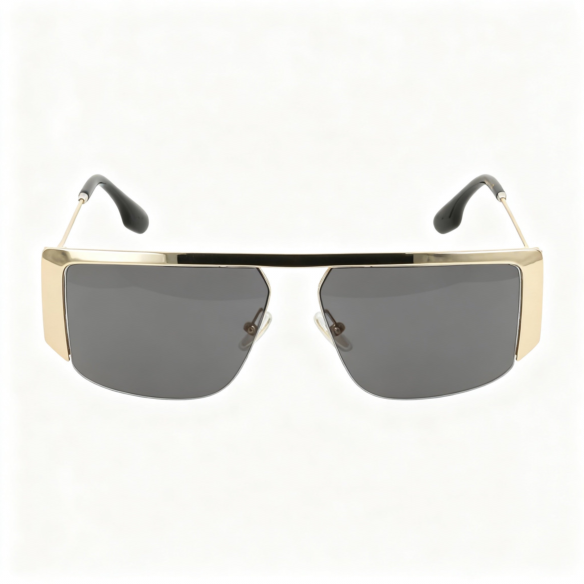 Victoria Beckham Vb250s Women's Gold-Tone Rectangular Sunglasses with Acetate & Metal Frame 59-13-145