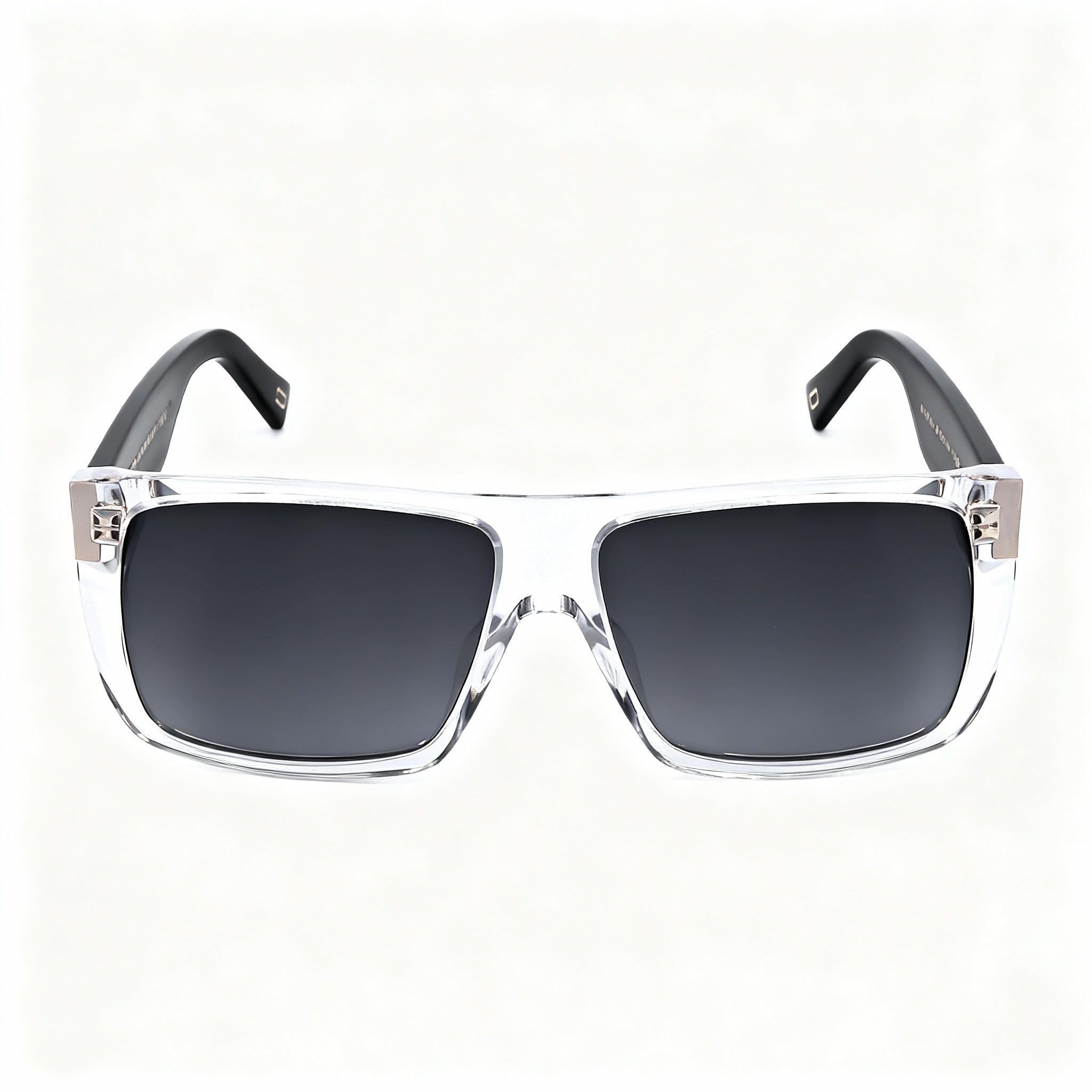 Marc Jacobs Marc Icon 096/S Women's Acetate Sunglasses, Transparent Black/Grey Frame, Crystal Black Non-Polarized Lenses 57mm