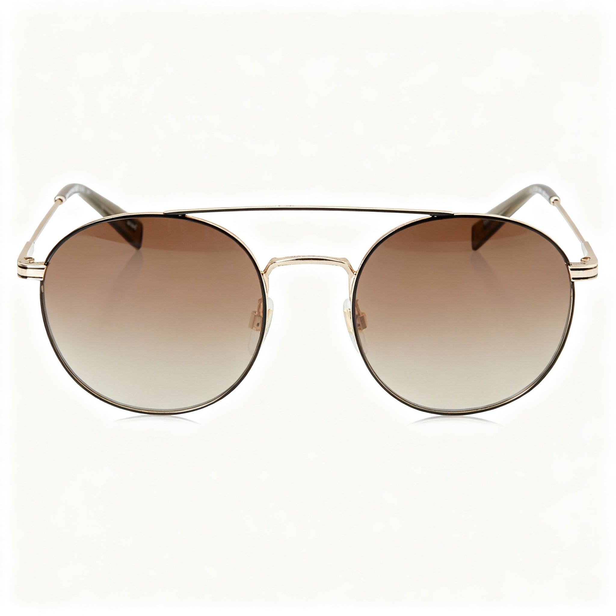 Levi's Modern Unisex Stainless Steel Black Gold Non-Polarized Polycarbonate UV Sunglasses 54-21-145