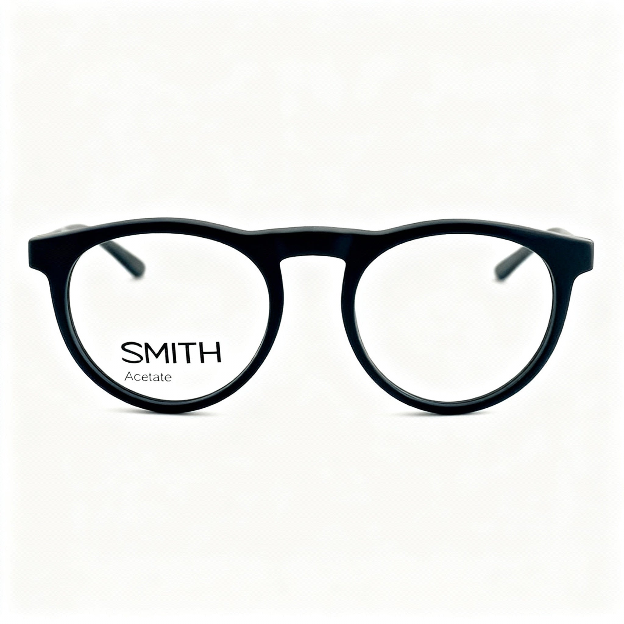 SMITH Unisex Acetate Eyeglasses, Matte Black Frame, 49mm Lens, Non-Polarized Plastic Lenses with UV Protection
