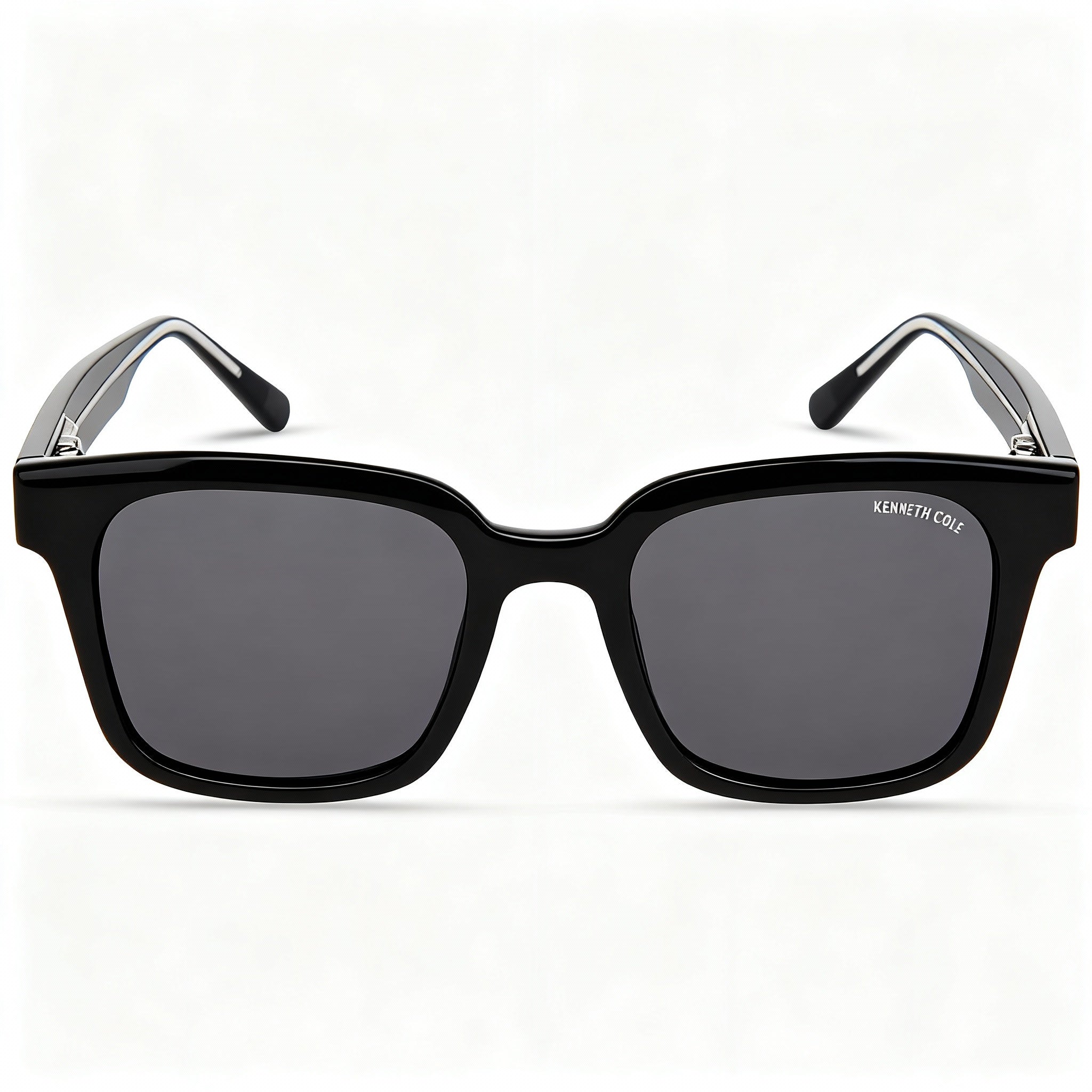 Kenneth Cole New York Kc5101a Women's Shiny Black Plastic Frame Sunglasses, Smoke Lenses, 51-20-145mm