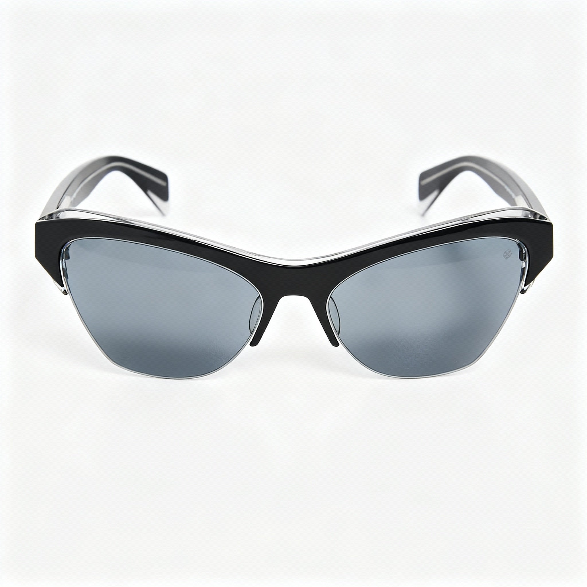 rag & bone Women's Cora Sporty Sunglasses, Plastic Black Grey Frame, UV Protected Non-Polarized 61mm