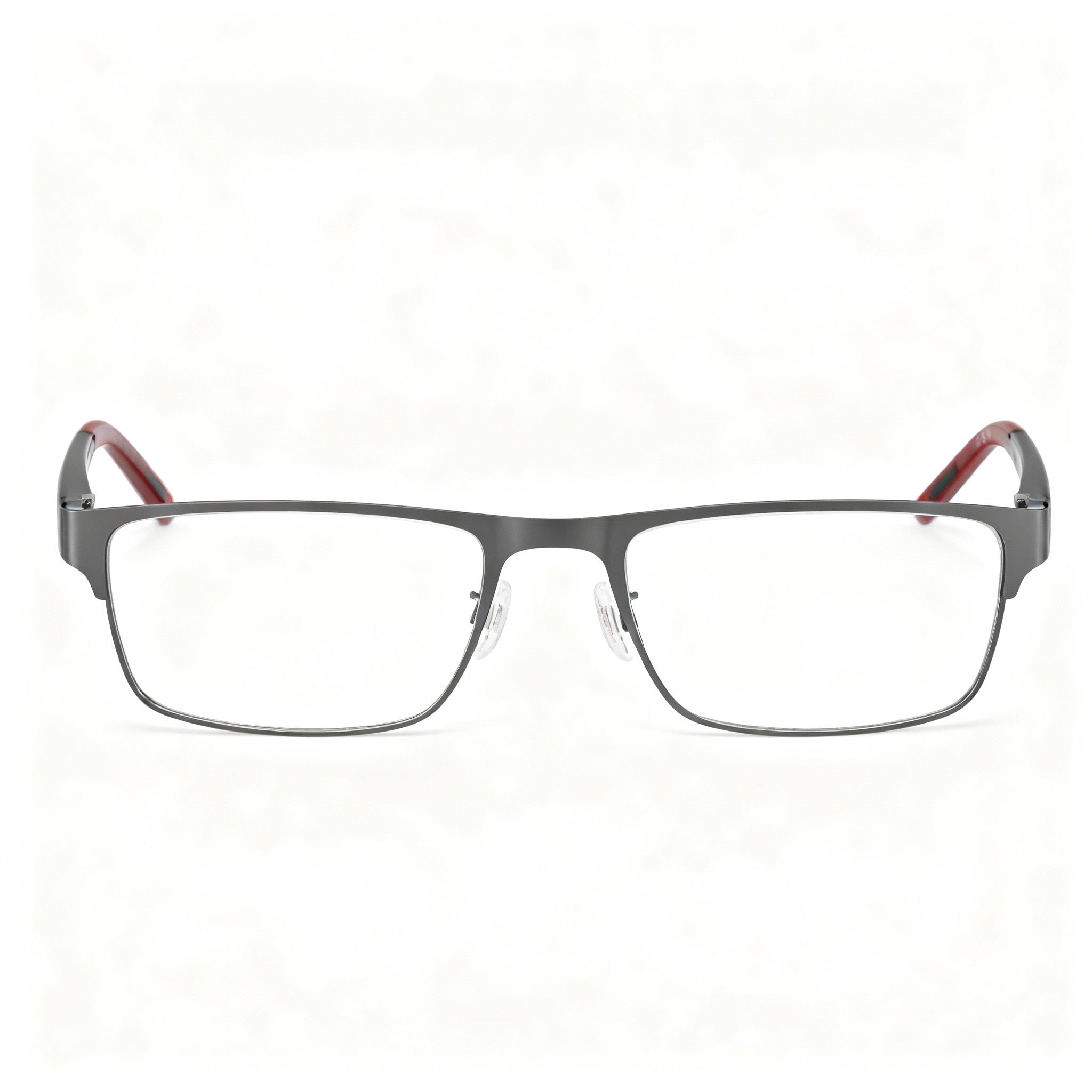 HUGO Modern Hg 1263 Men's Alloy Steel Frame Dkruth Grey Polycarbonate Non-polarised Eyeglasses 55mm
