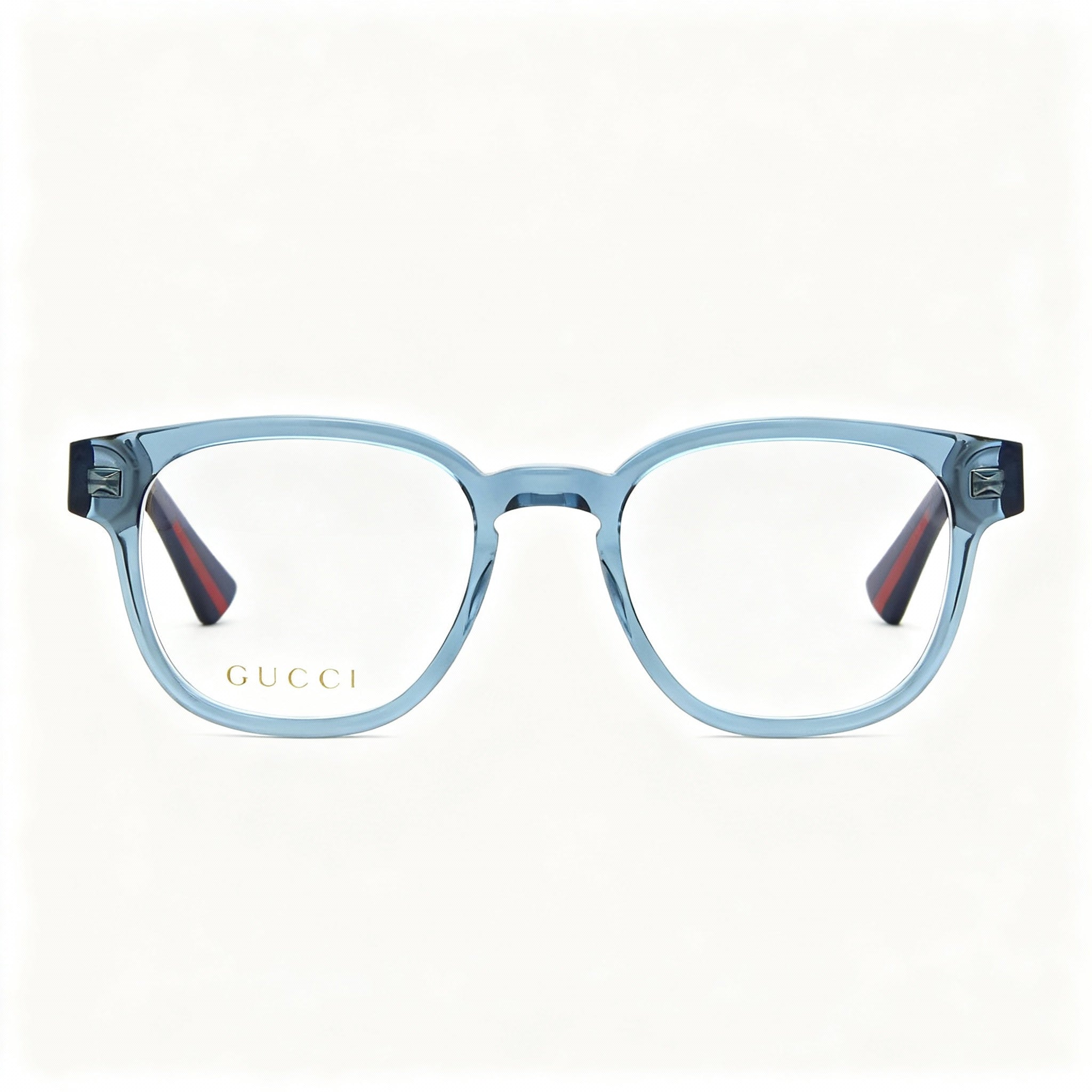 Gucci GG0927O 006 Men's Transparent Blue Acetate Full Rim Square Glasses 49-19-145