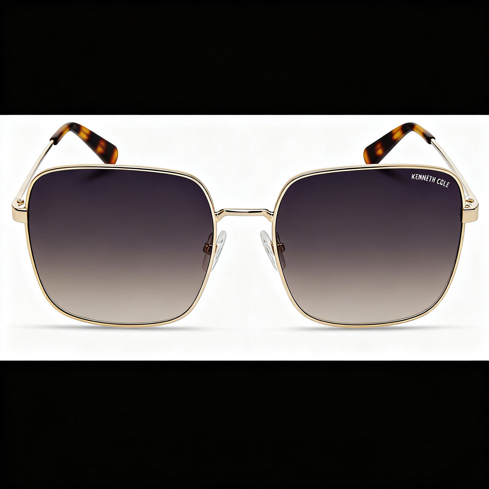 Kenneth Cole New York Kc6032w Women's Metal Gold Frame Gradient Blue Non-Polarized Sunglasses 60mm