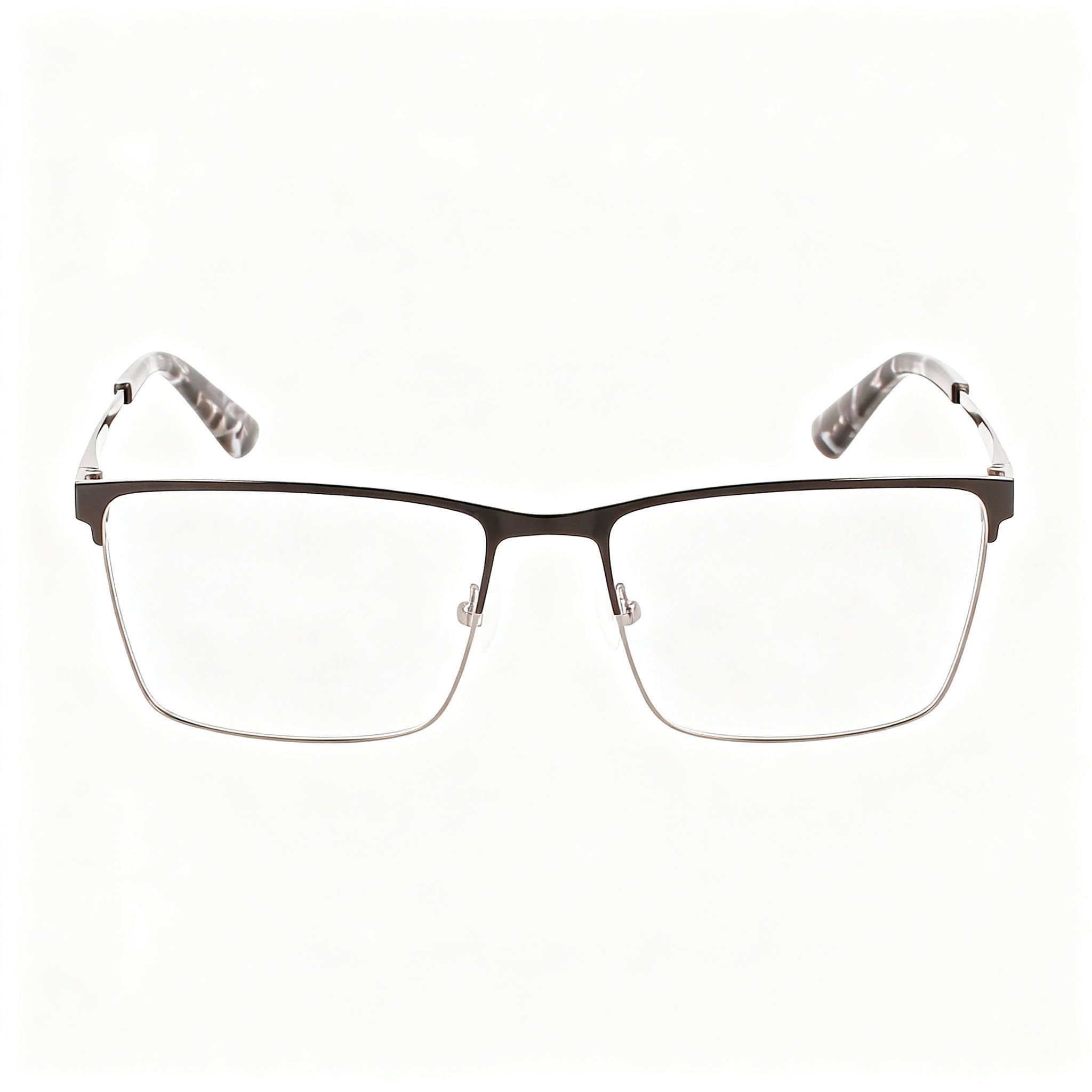 Calvin Klein CK22102 Unisex Metal Full Rim Rectangle Prescription Ready Eyeglasses Black Gun Metal 57-17-145mm