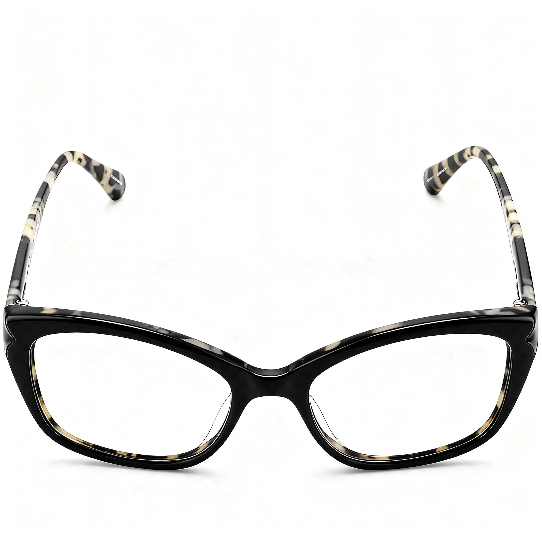 kate spade new york ARABEL TCB Unisex Black White Havana Acetate Cat Eye Modern Eyeglasses 51mm