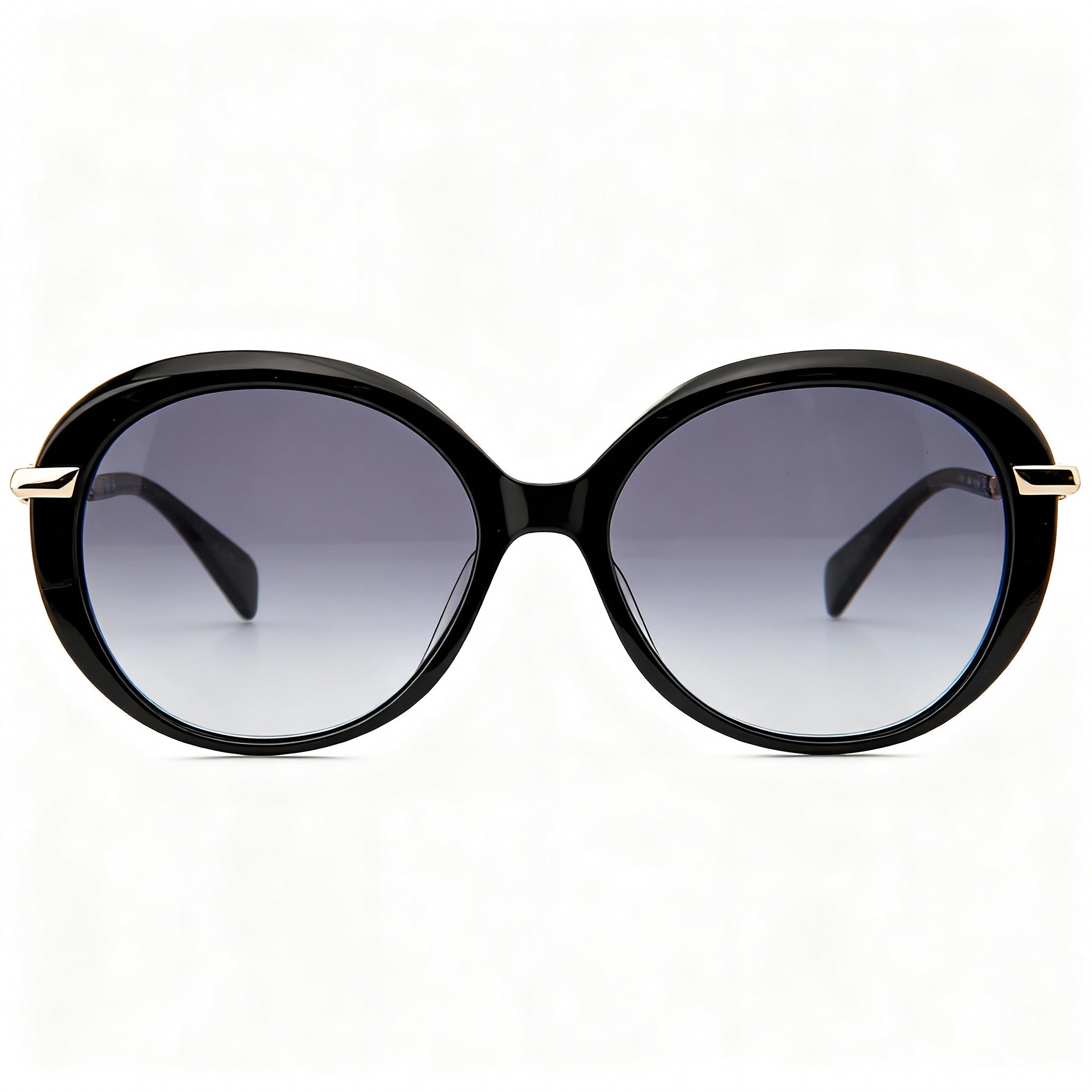 rag & bone Modern Heritage Women's Black Grey Acetate Frame Non-Polarized Dark Grey Shaded UV Protected RX-Able 56mm Sunglasses