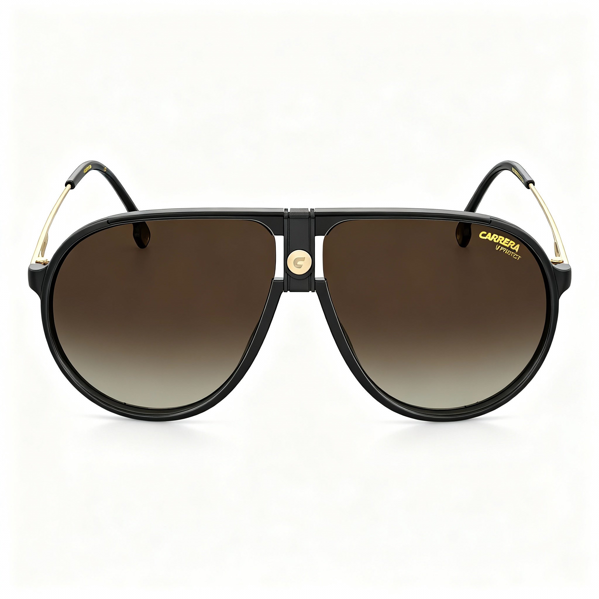 Carrera 1034/S Unisex Polyamide Non-Polarized Sunglasses, Black Brown Gradient Frame, Brown Gradient Lens, 63-12-140