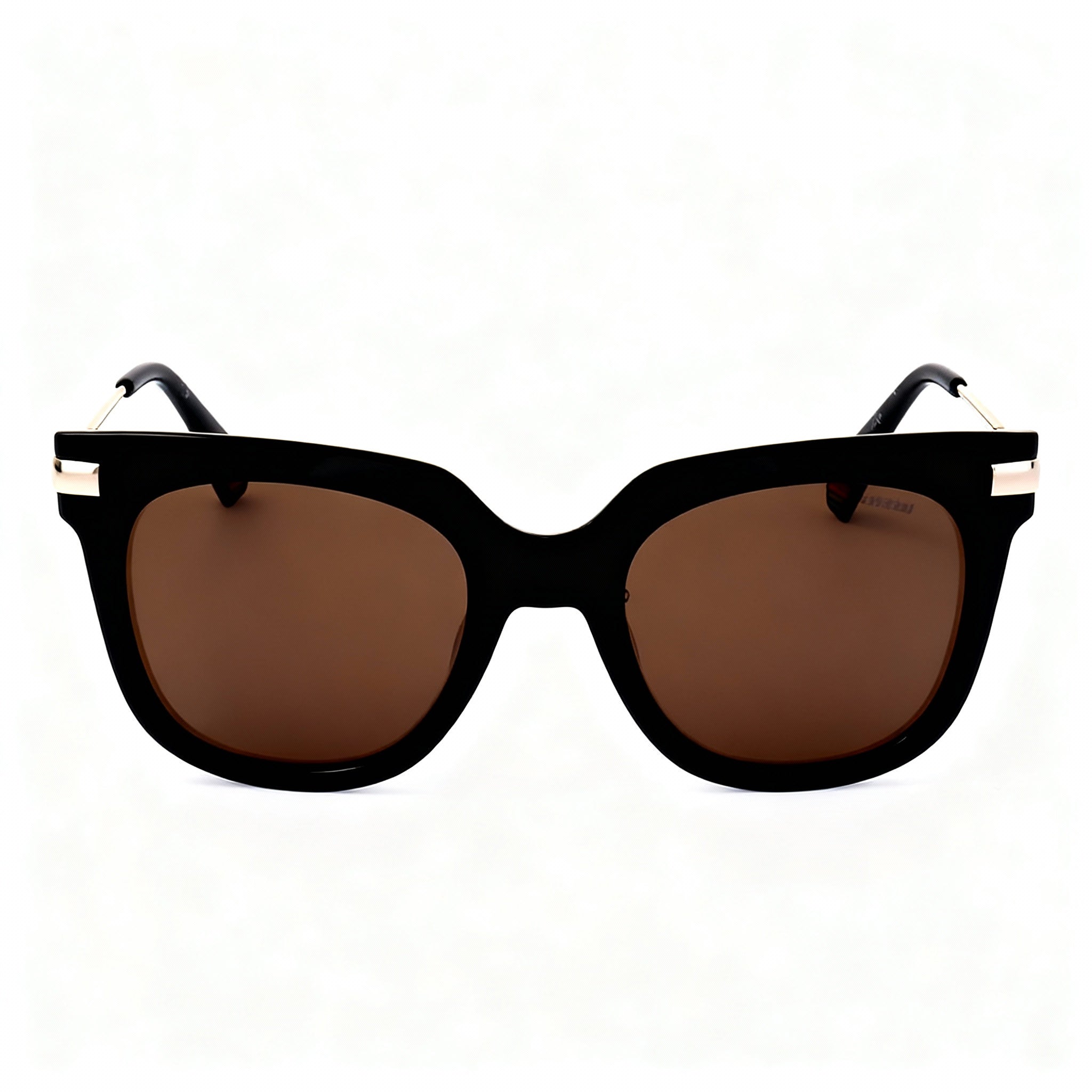 Polaroid Classic Women's Black Polycarbonate Frame Bronze Polarized Sunglasses 51-21-140mm