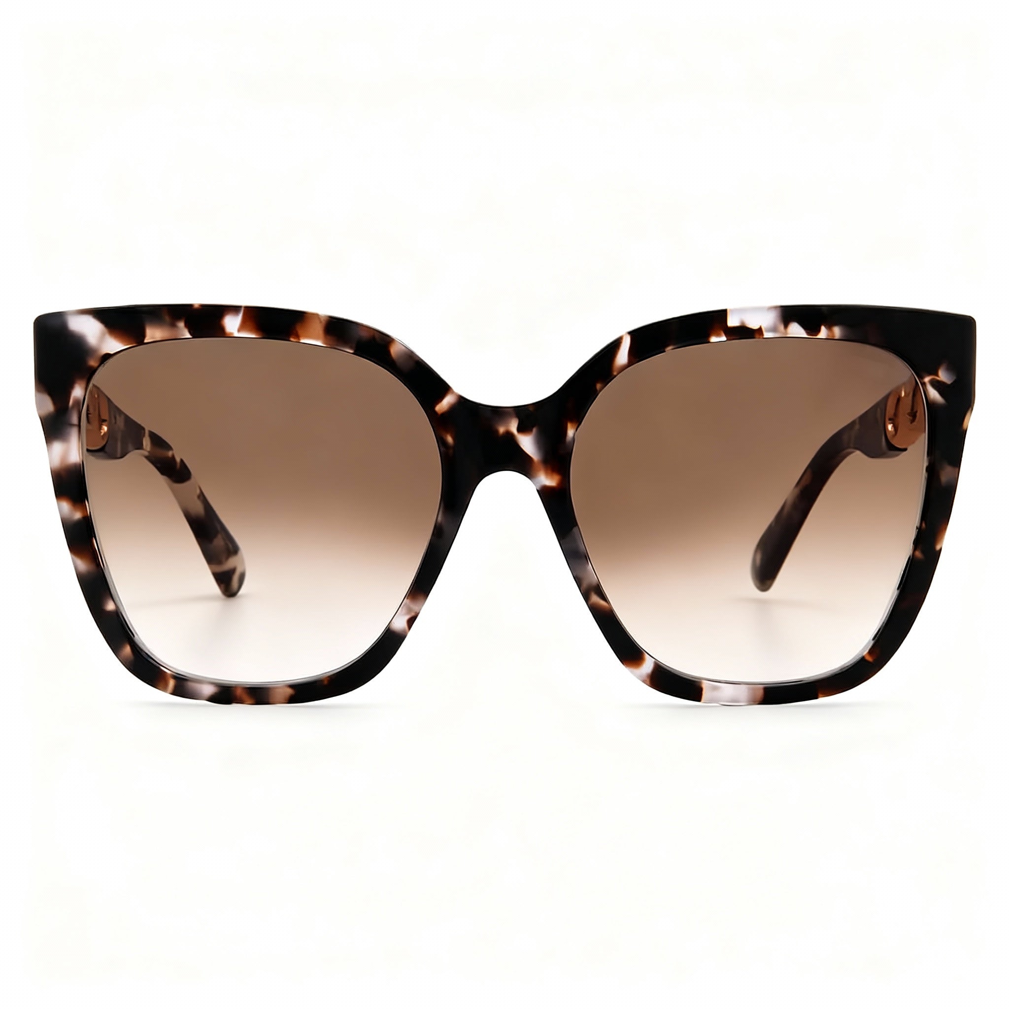 Moschino Classic Women's Pink Havana Plastic Butterfly Sunglasses with Brown Shaded Non-Polarized Lenses 55mm