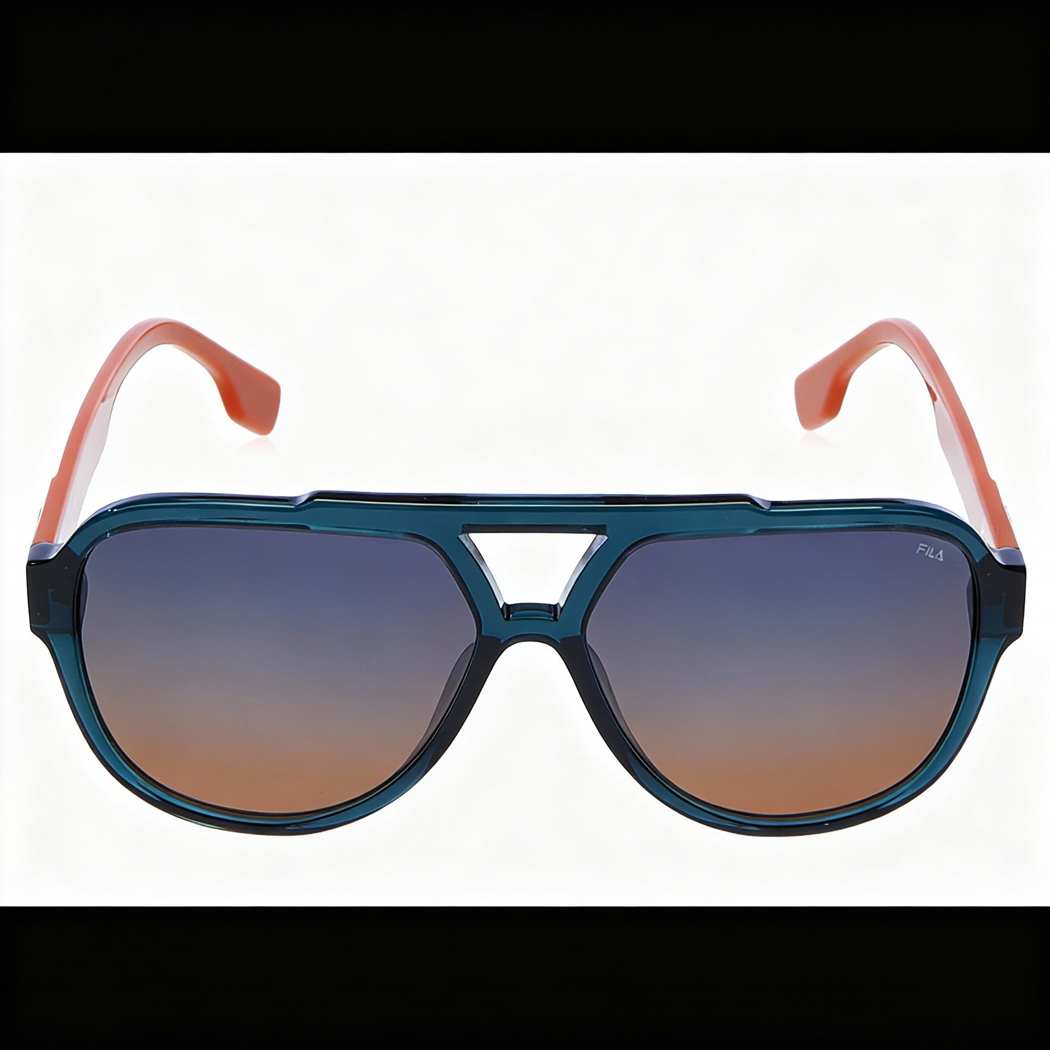 Fila Modern Men's Non-Polarized Polycarbonate UV Protection Sunglasses Verde Petrolio Trasparente 59mm