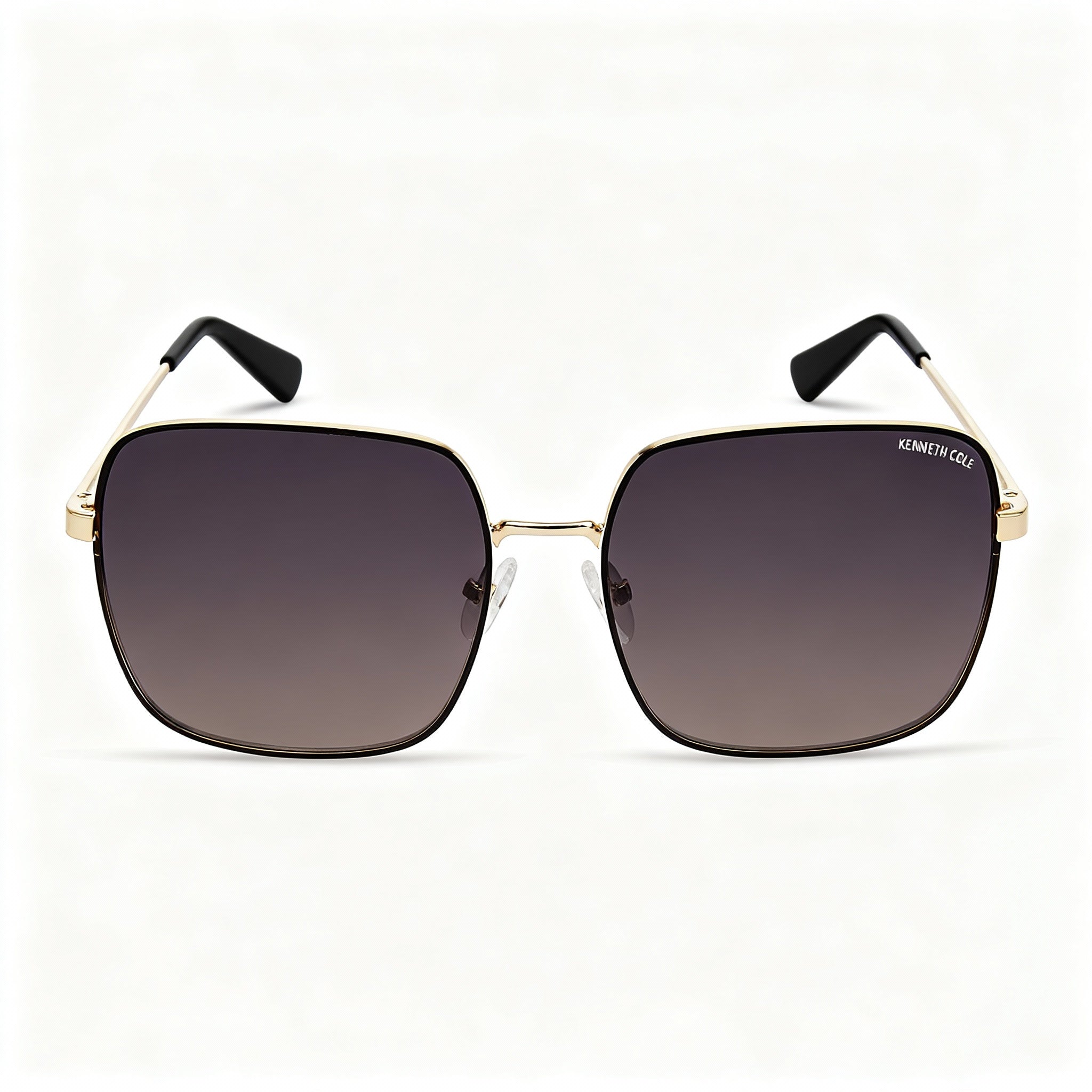 Kenneth Cole New York Kc6032b Women's Metal Gold Gradient Smoke Non-Polarized UV Protected Sunglasses 60mm