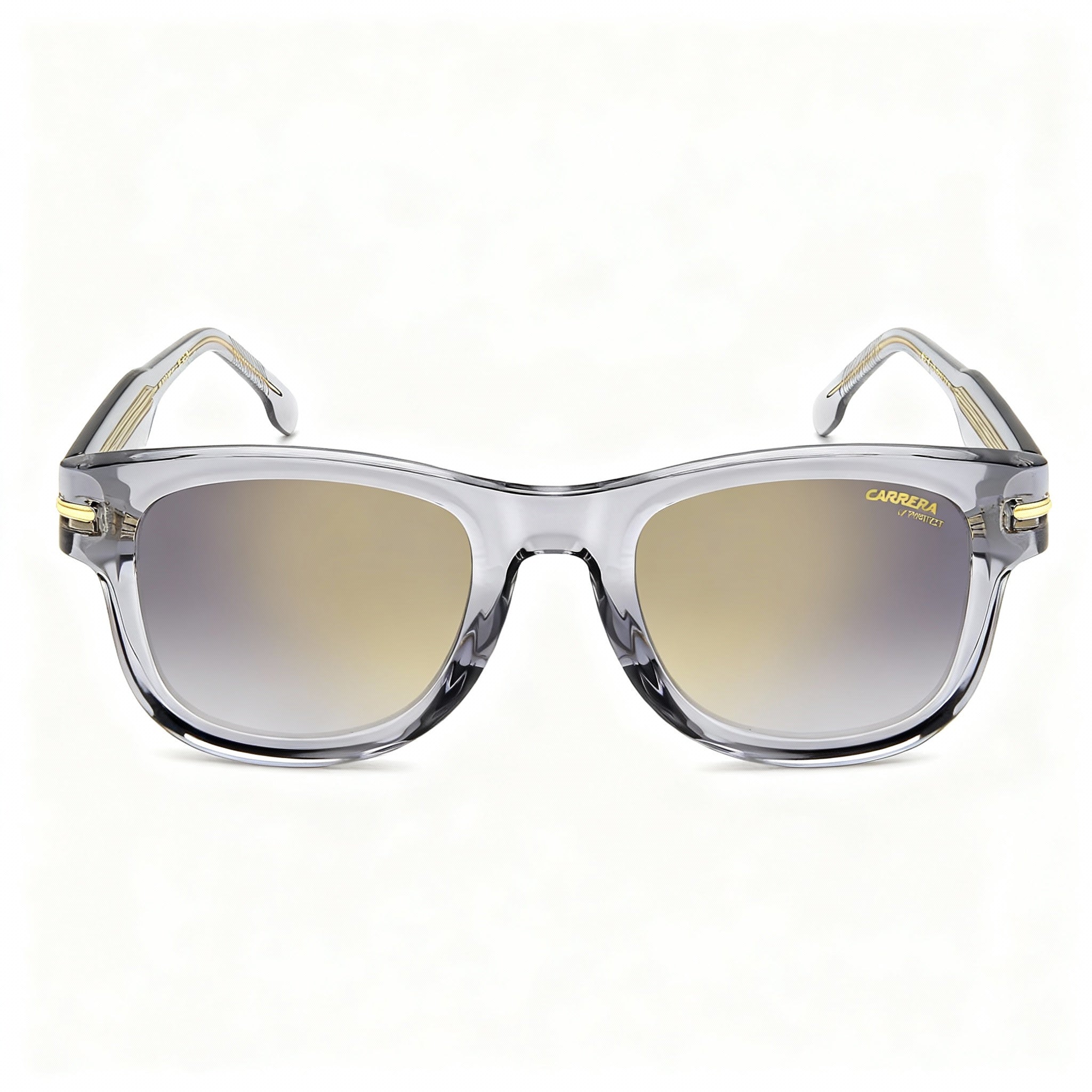 Carrera 330/S Men's Grey Acetate Frame Grey Shaded Gold Mirror 100% UV Non-Polarized Sunglasses 50mm