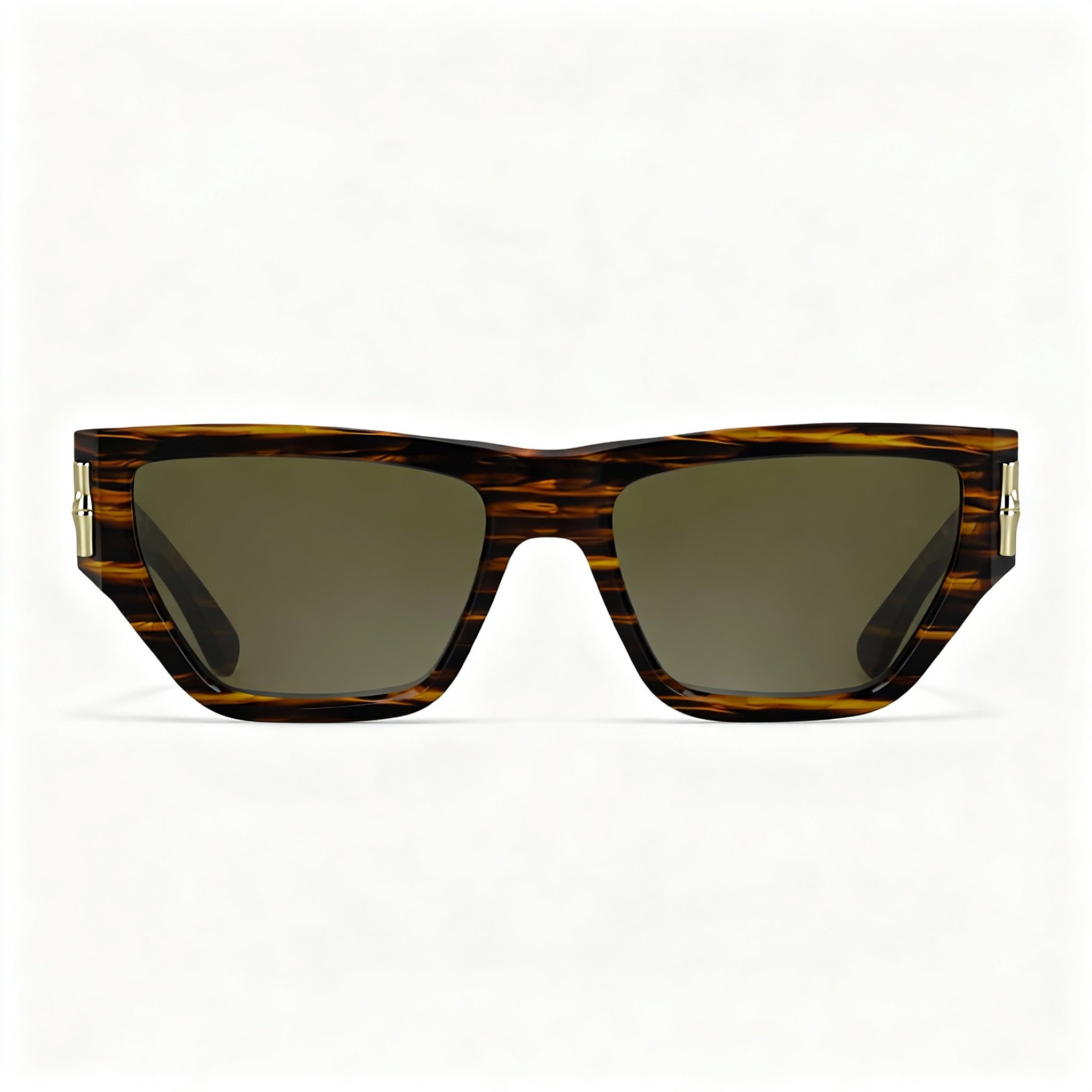 Longchamp Modern Men's Modified Rectangle Sunglasses LO774S Striped Brown 54-17-140