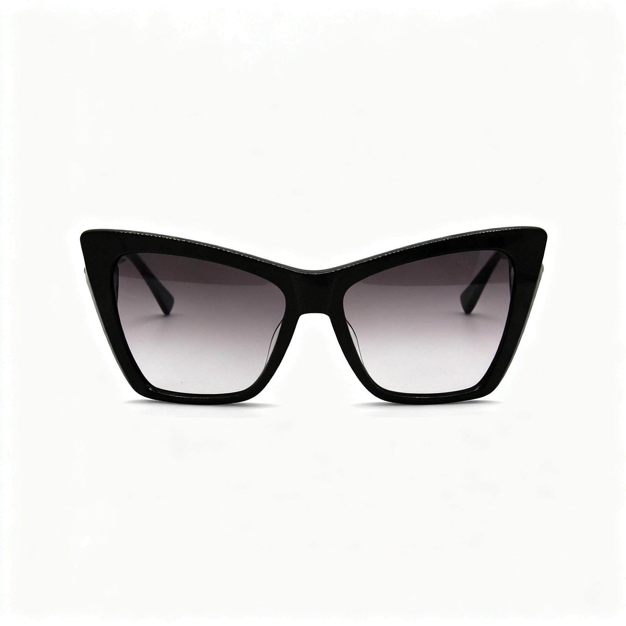 Longchamp LO669S Women's Modified Rectangle Plastic Non-Polarized Sunglasses, Black, Gradient Grey, 56mm