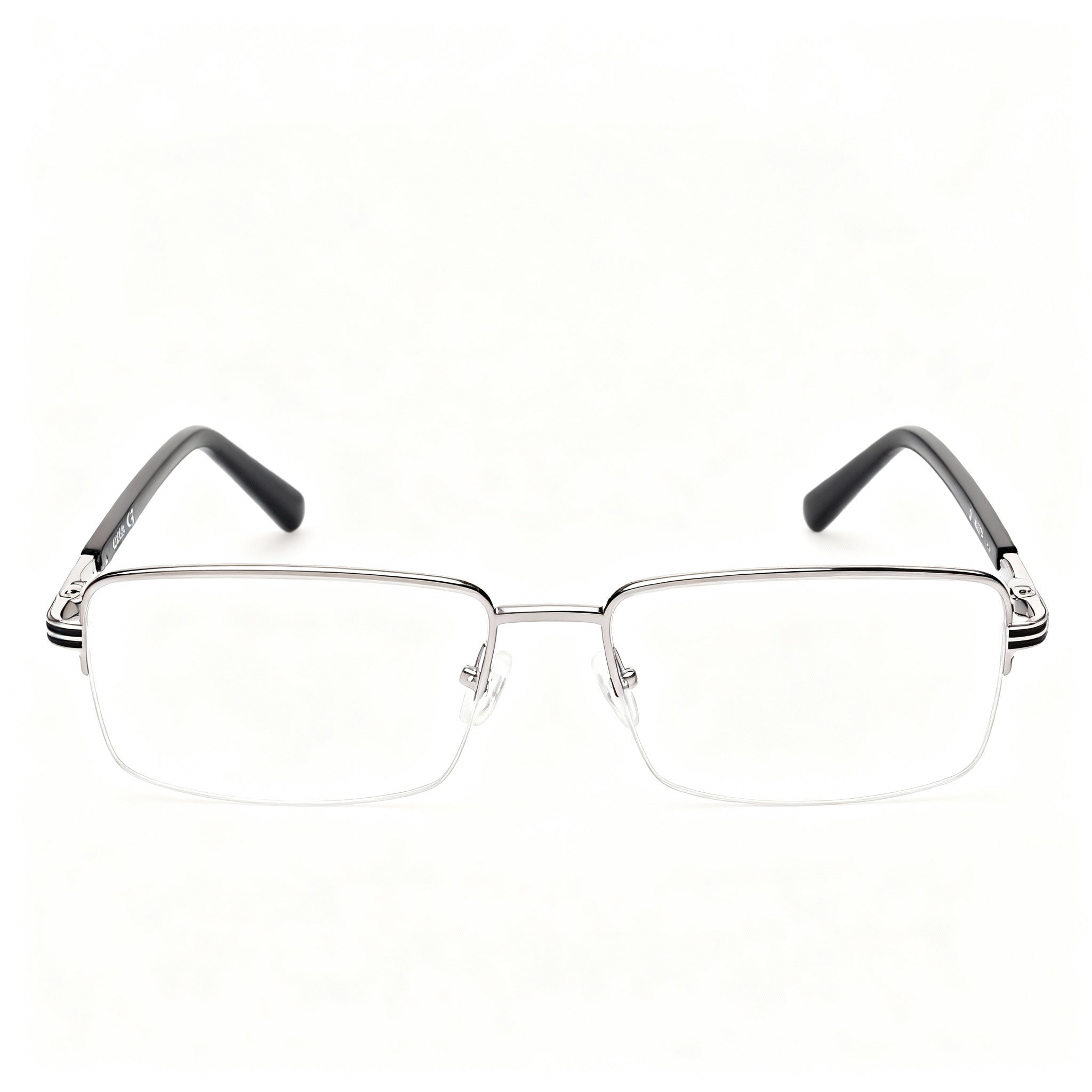 GUESS GU50044 Women's Nickel Tin Light Shiny Metal Eyeglasses 55-17-145
