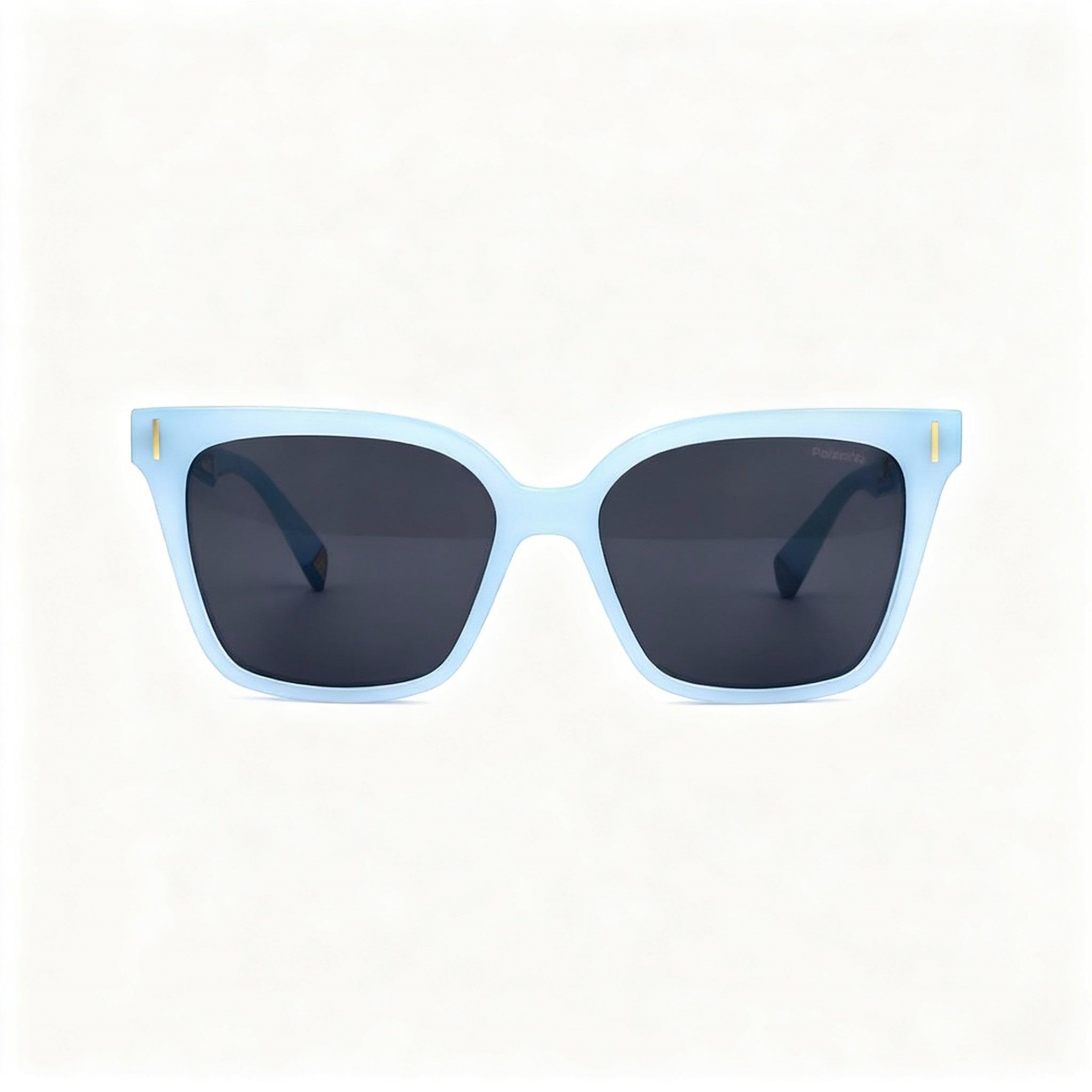Polaroid Modern Women's Polycarbonate Sky Blue Black Frame Grey Polarized Sunglasses 54-16-145