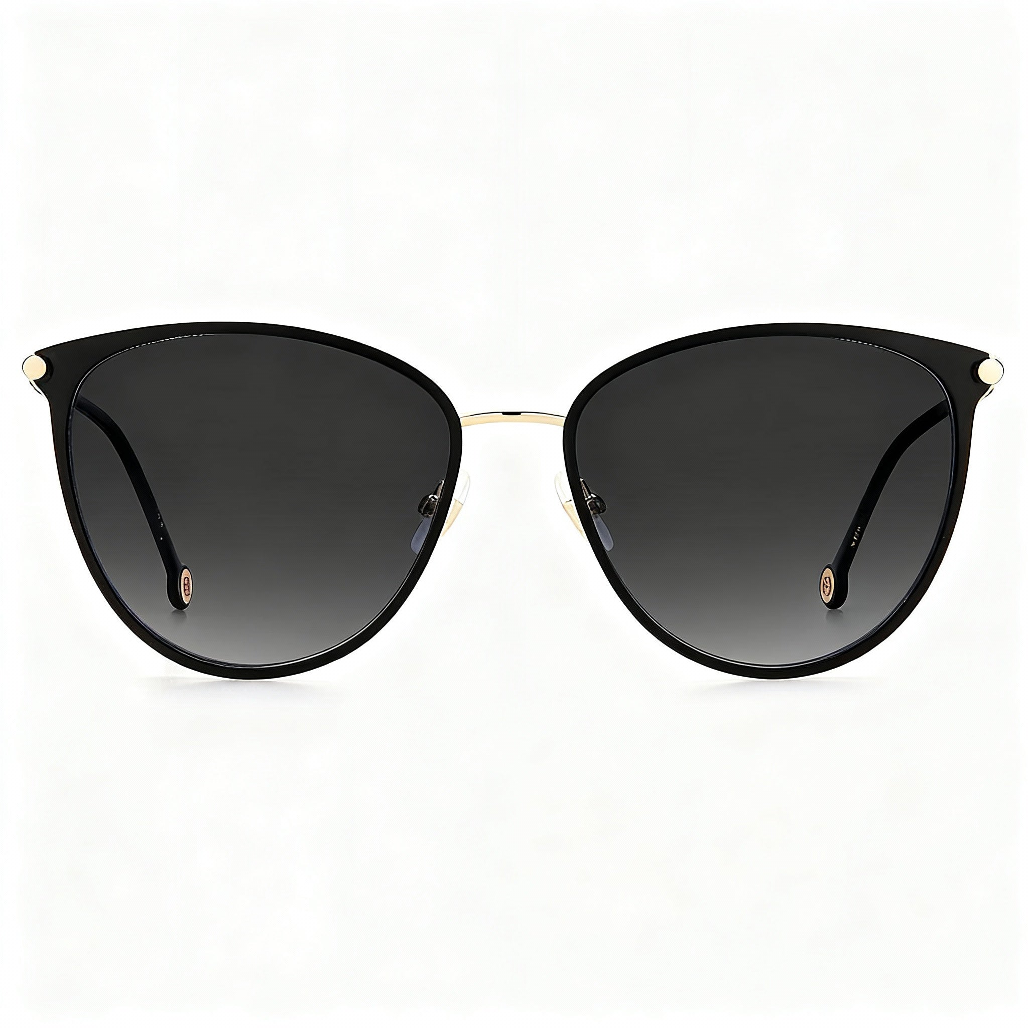 Carolina Herrera CH 0029/S Women's Butterfly Gold Black Alloy Steel Frame Grey UV Protected Lenses 60-18-150mm