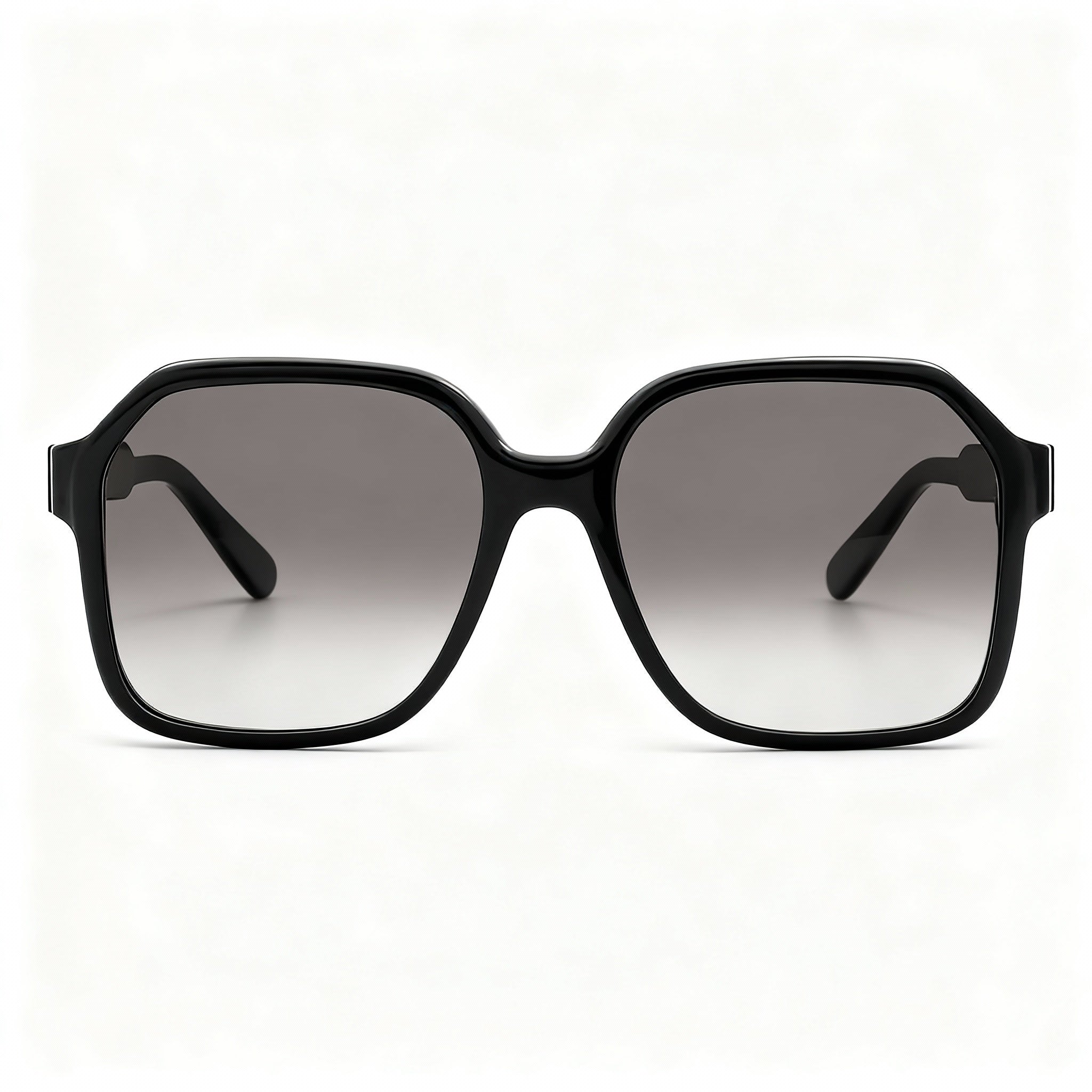 Salvatore Ferragamo SF1069S Women's Black Acetate Square Grey Gradient Non-Polarized Sunglasses 56mm