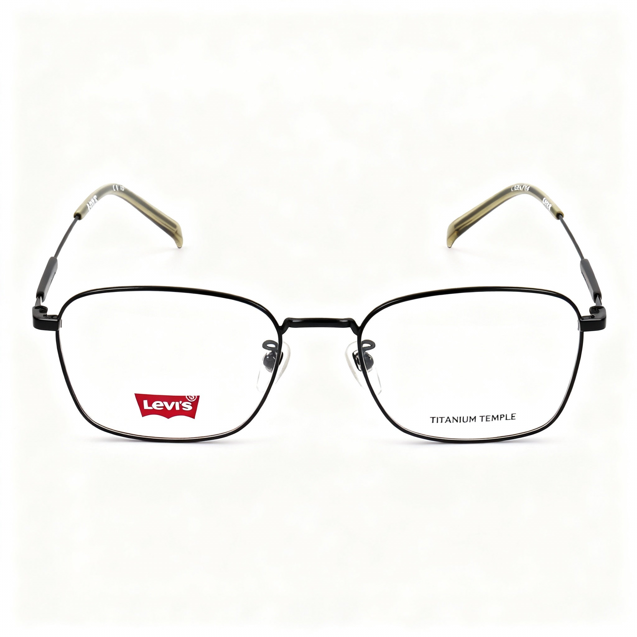 LEVIS Lv 7048/F/Lev Men's Full-Rim Square Metal Eyeglasses in Matte Black, Size 54-19-145