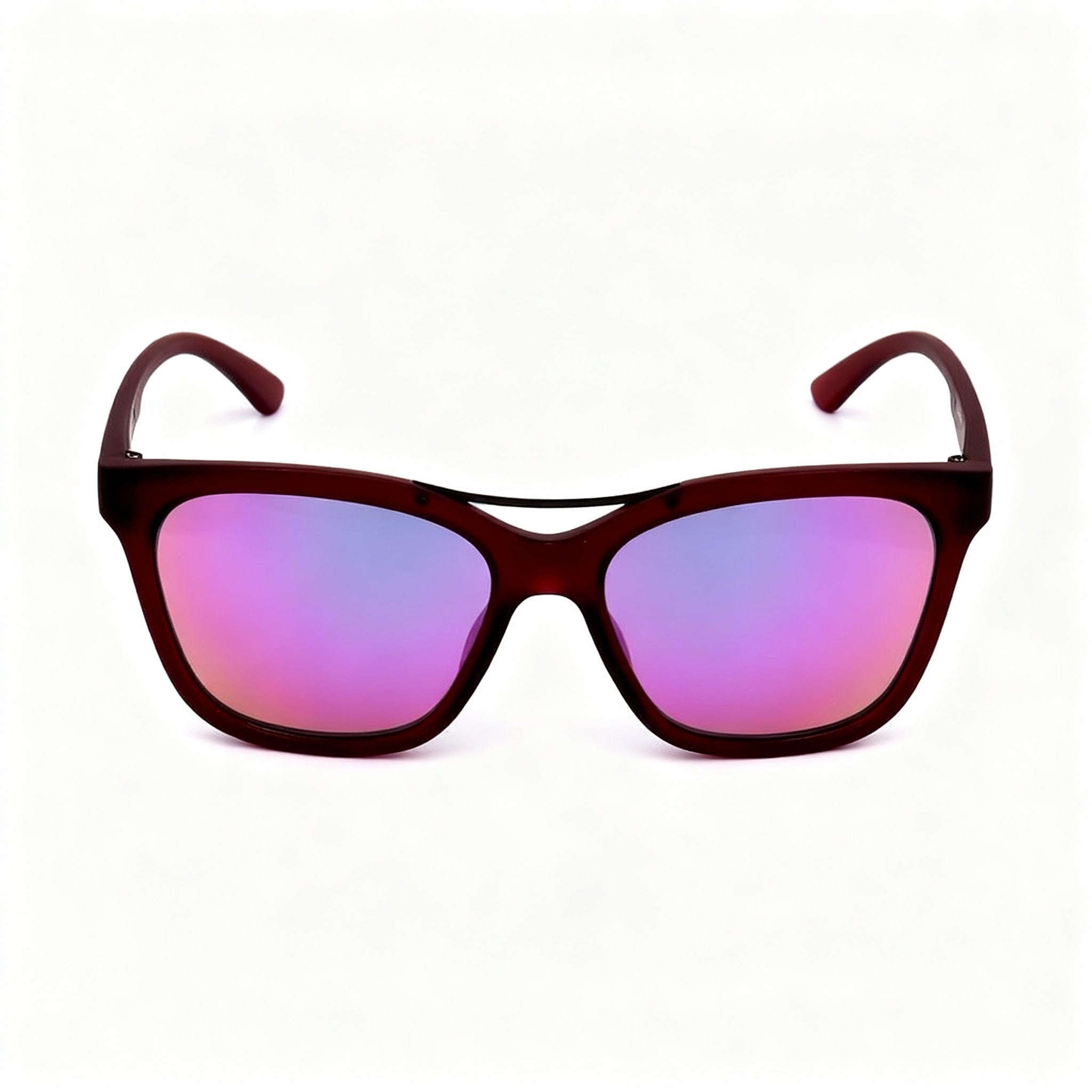 SMITH Cavalier Chromapop Carbon Fiber Unisex Non-Polarized Sunglasses, Matte Crystal Deep Maroon Frame, Chromapop Violet Mirror Lens 55mm