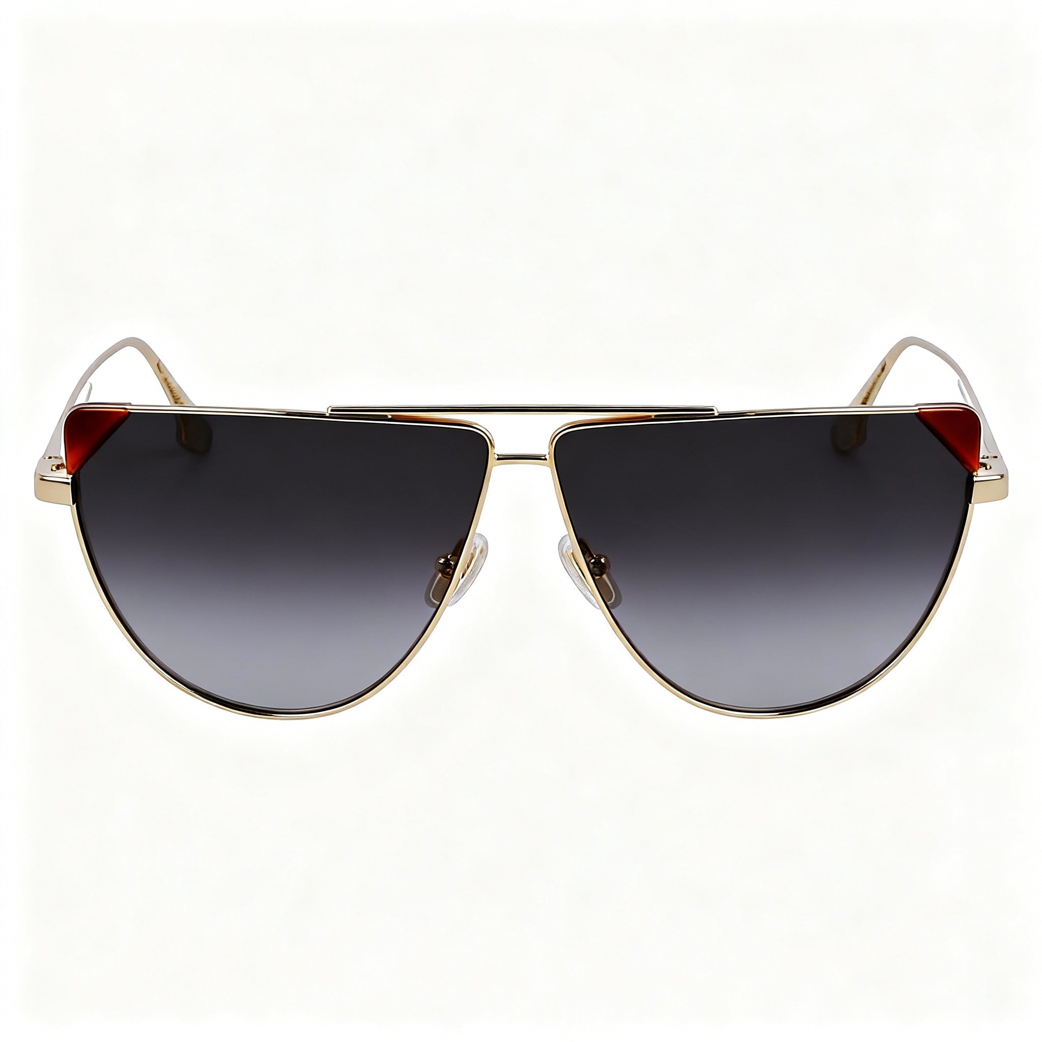 Victoria Beckham VB239S Unisex Metal Non-Polarized Sunglasses, Blonde Havana, 63mm Lens