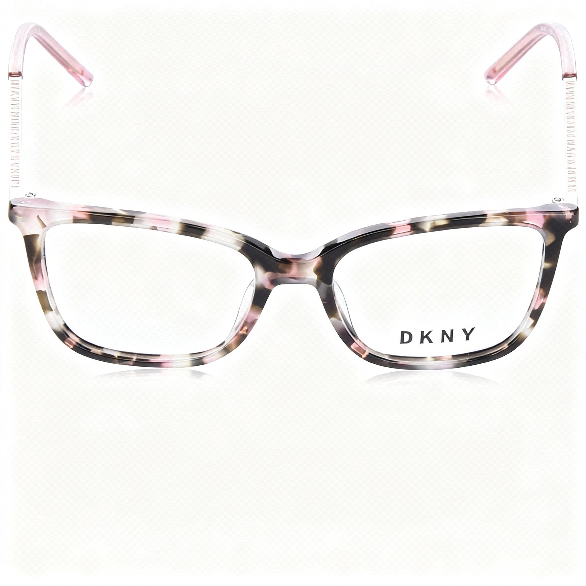 DKNY Dk7008 Unisex Pink Tortoise Alloy Steel Frame Non-Polarized Polycarbonate UV Protection Eyeglasses 52mm