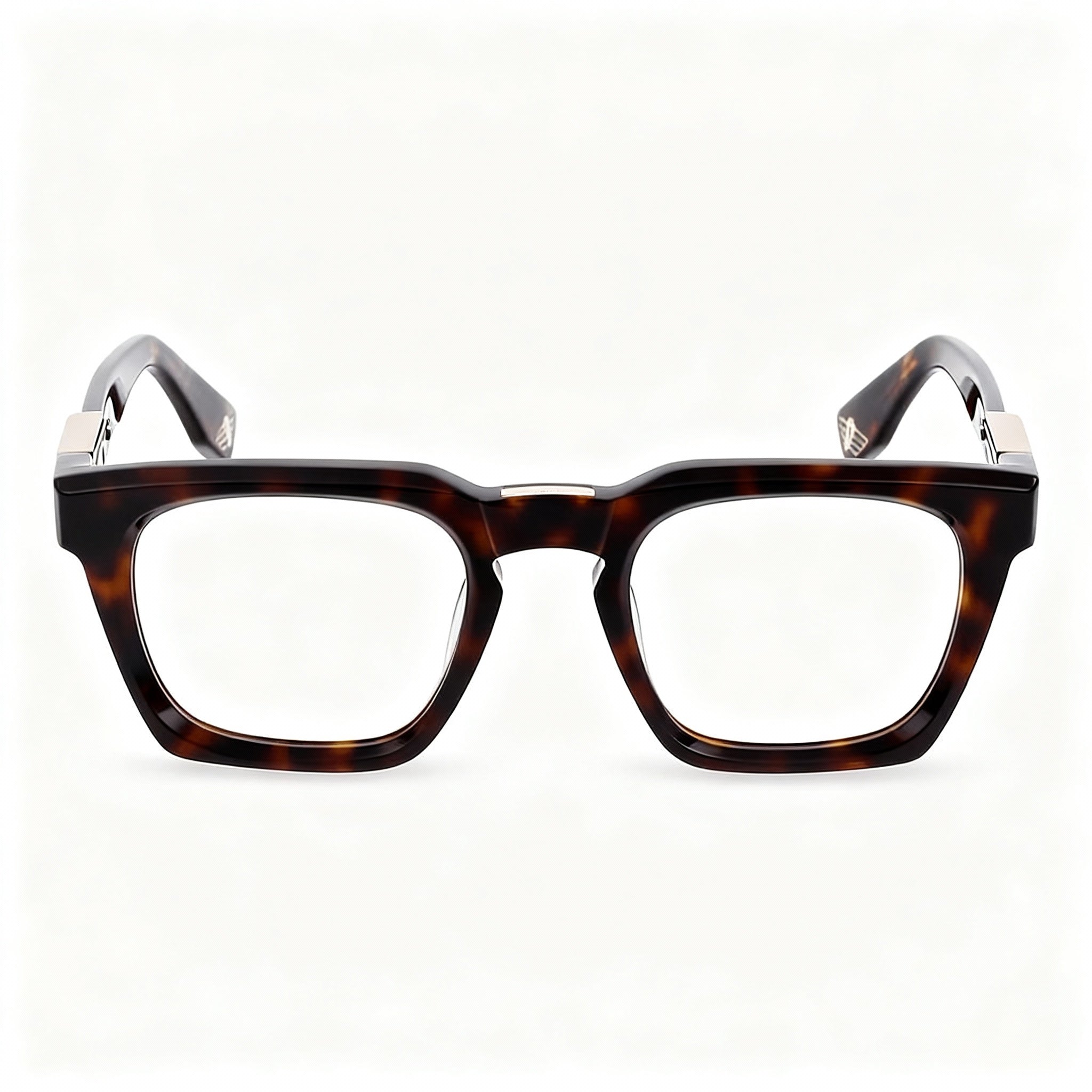 Police Casual Men's Acetate Full Rim Optical Eyeglasses Frame with Shiny Black Finish, 51mm Lens Width